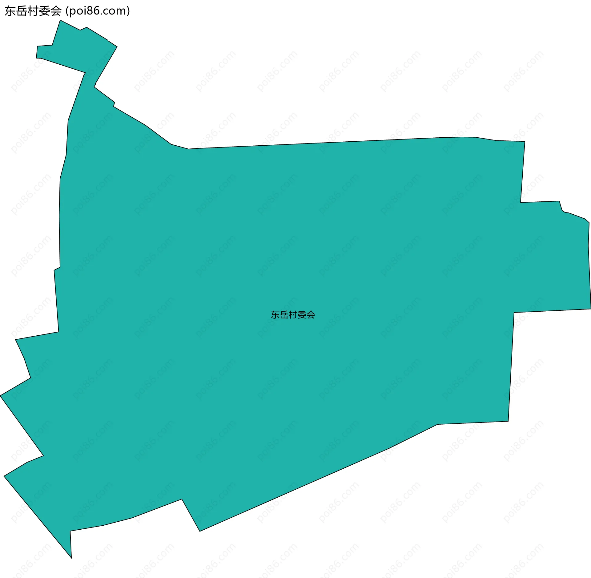 东岳村委会边界地图
