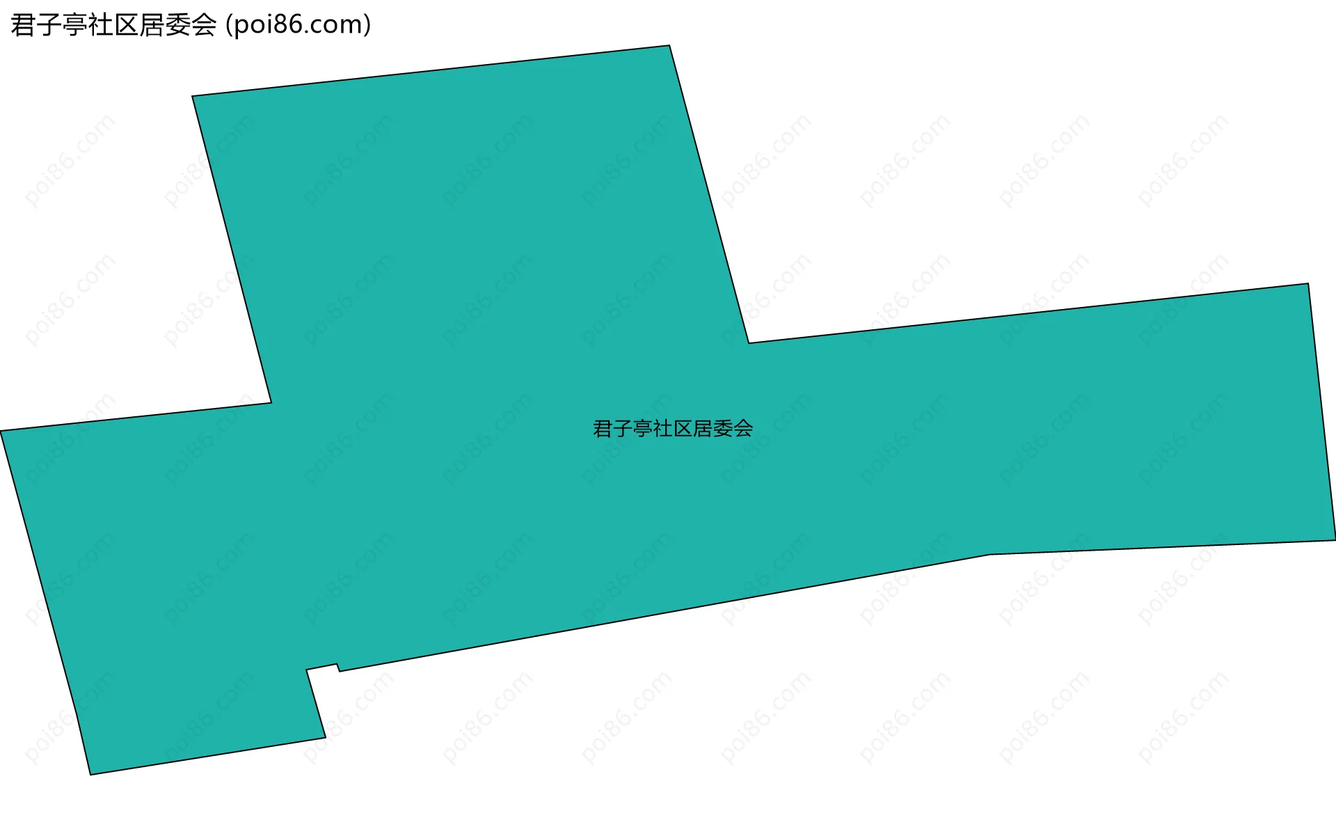 君子亭社区居委会边界地图