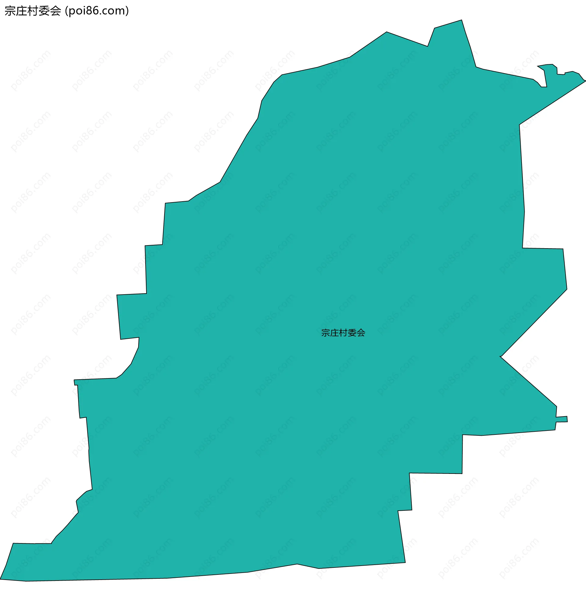 宗庄村委会边界地图