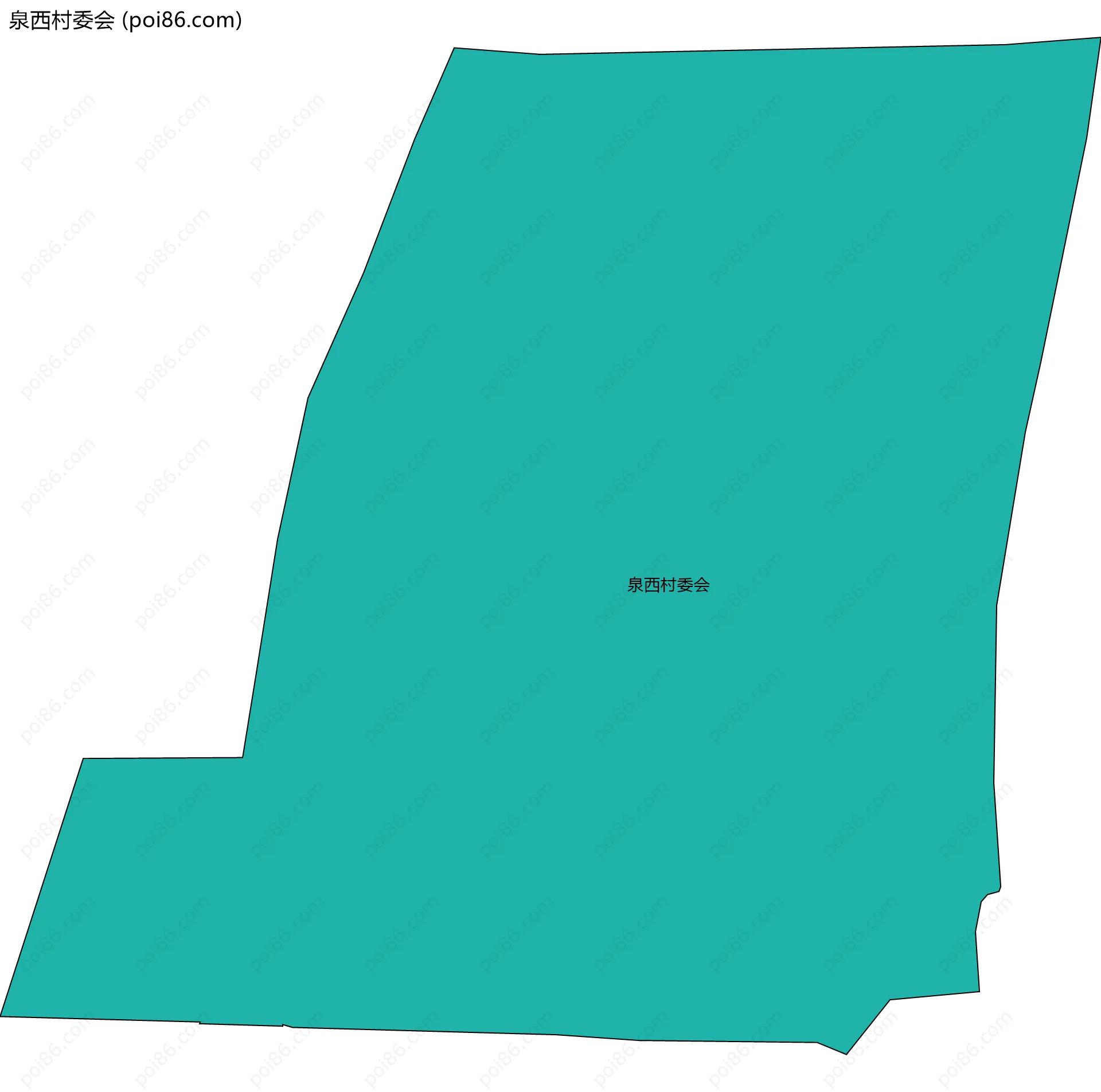 泉西村委会边界地图