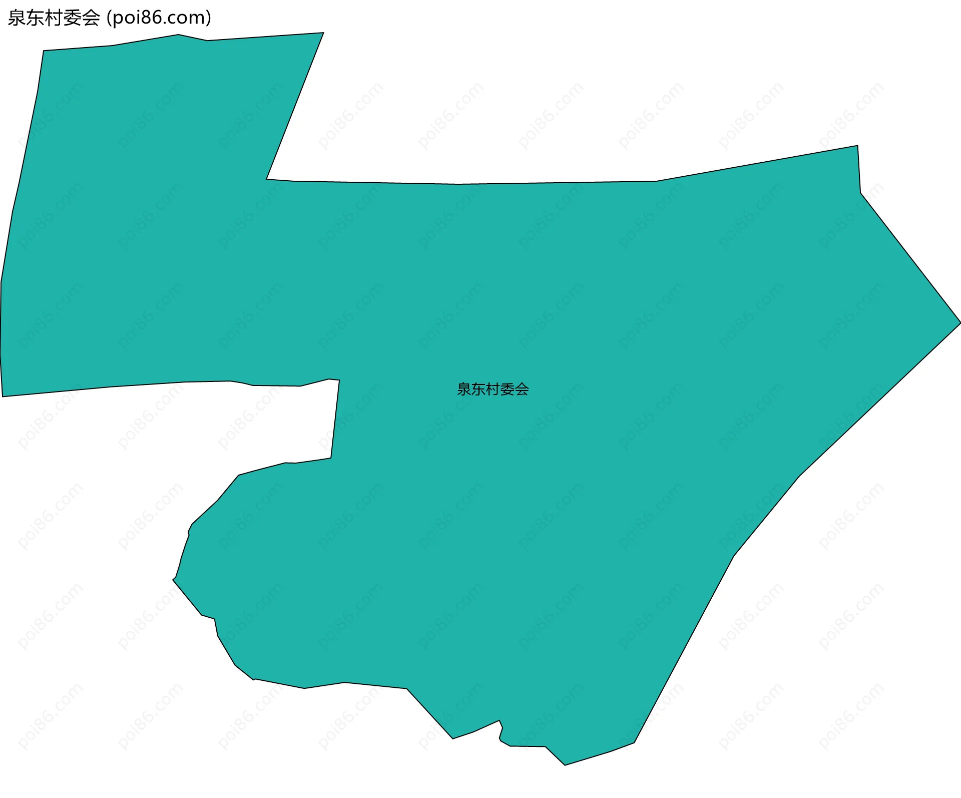 泉东村委会边界地图