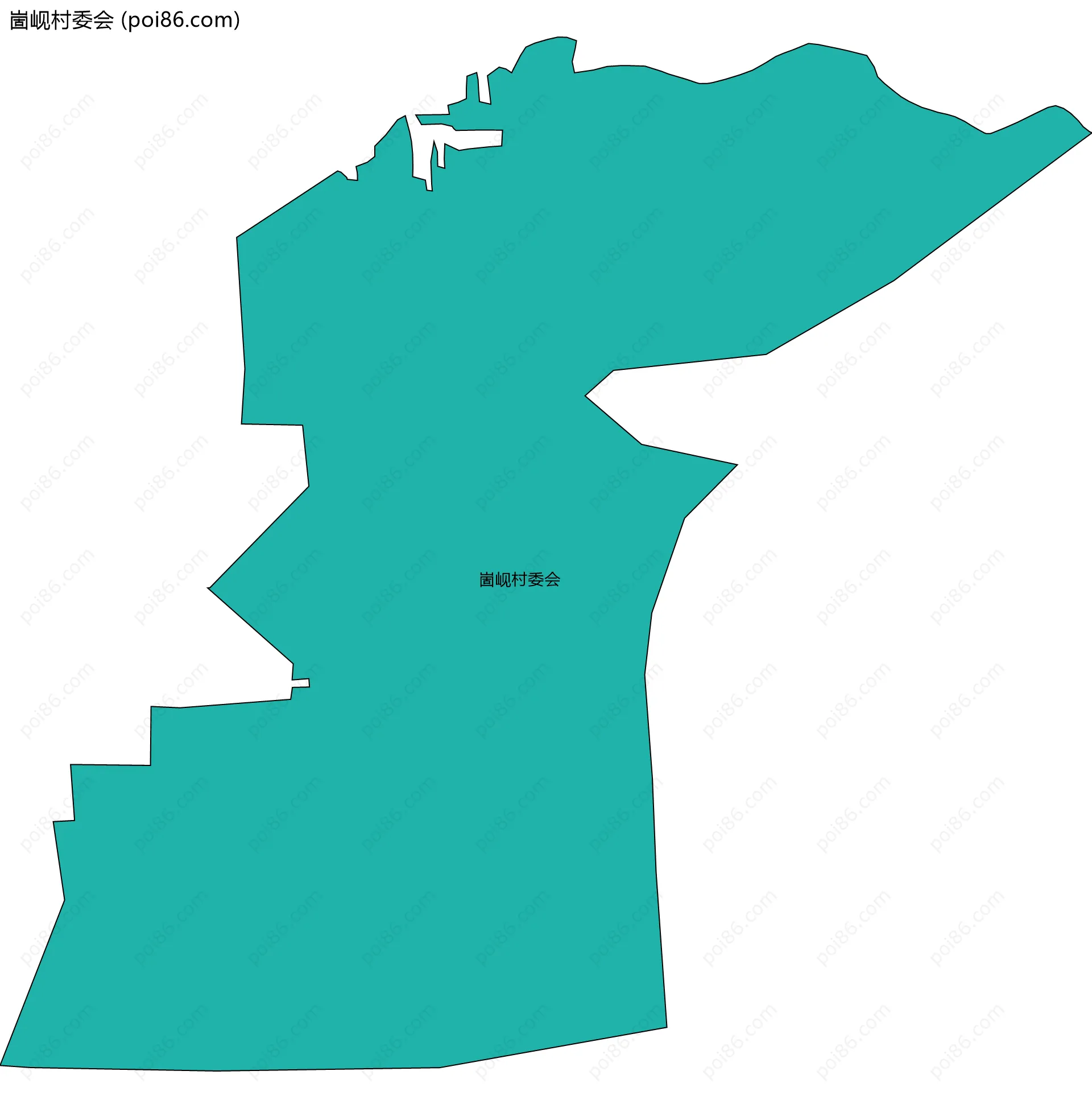 崮岘村委会边界地图