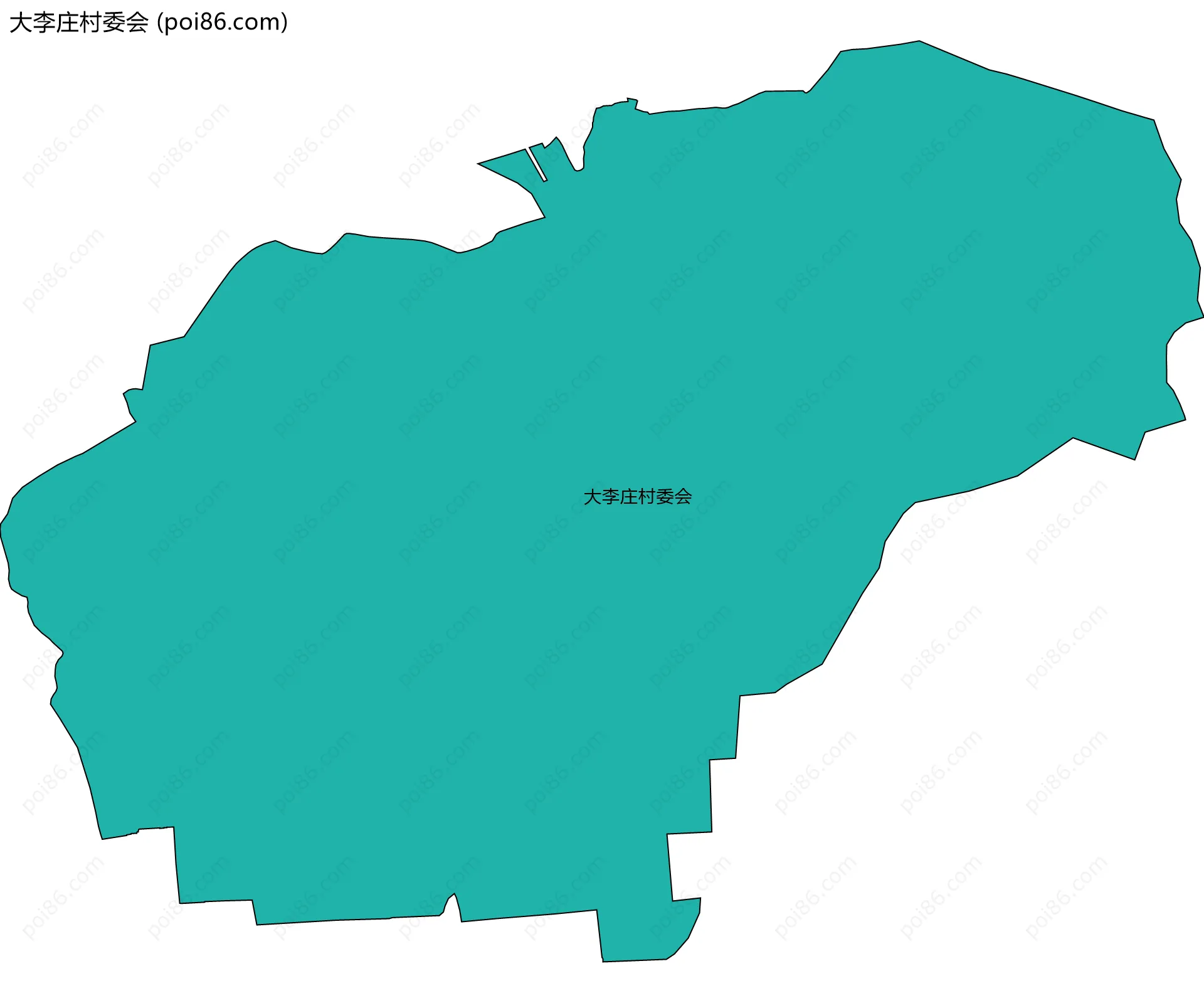 大李庄村委会边界地图