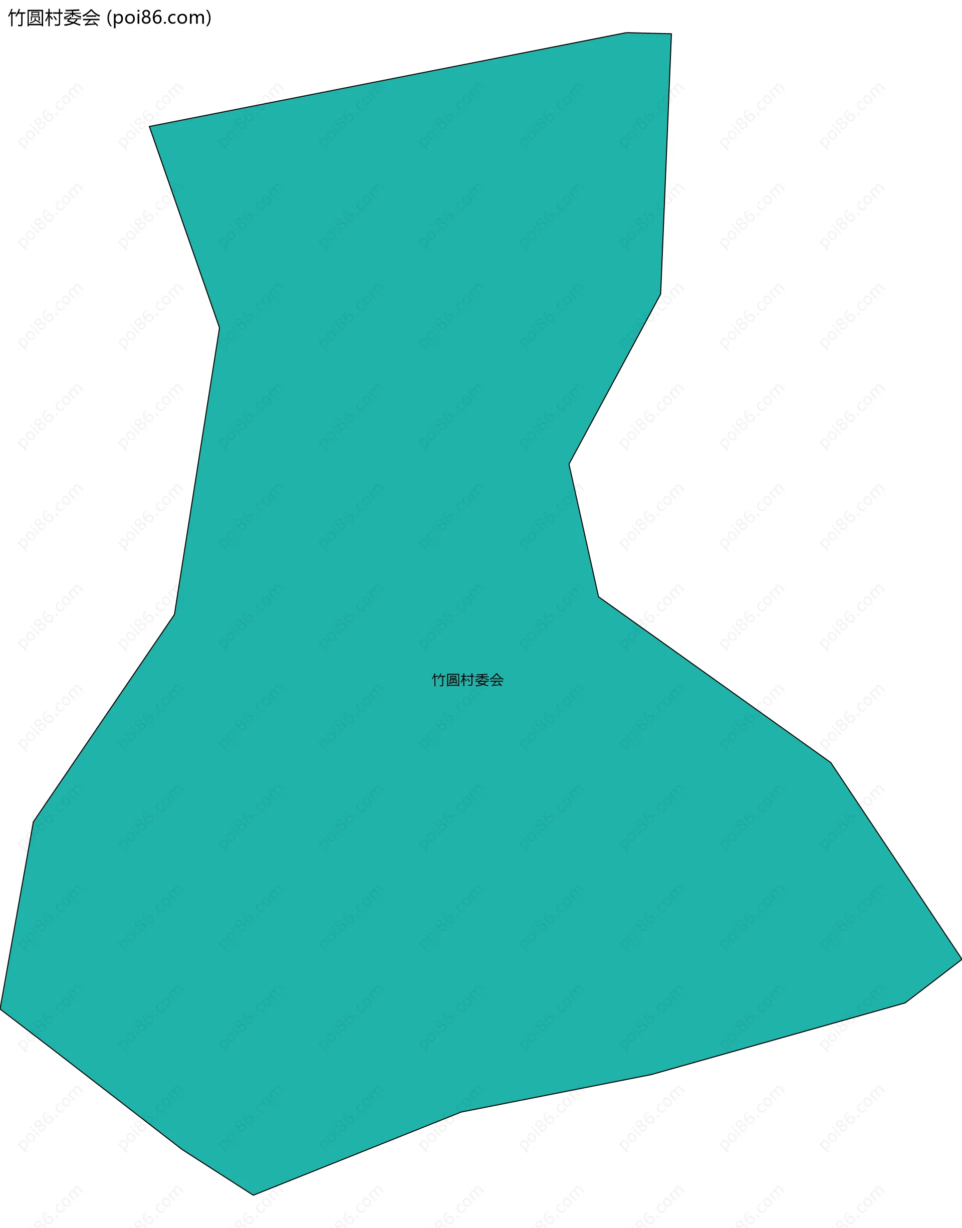 竹圆村委会边界地图