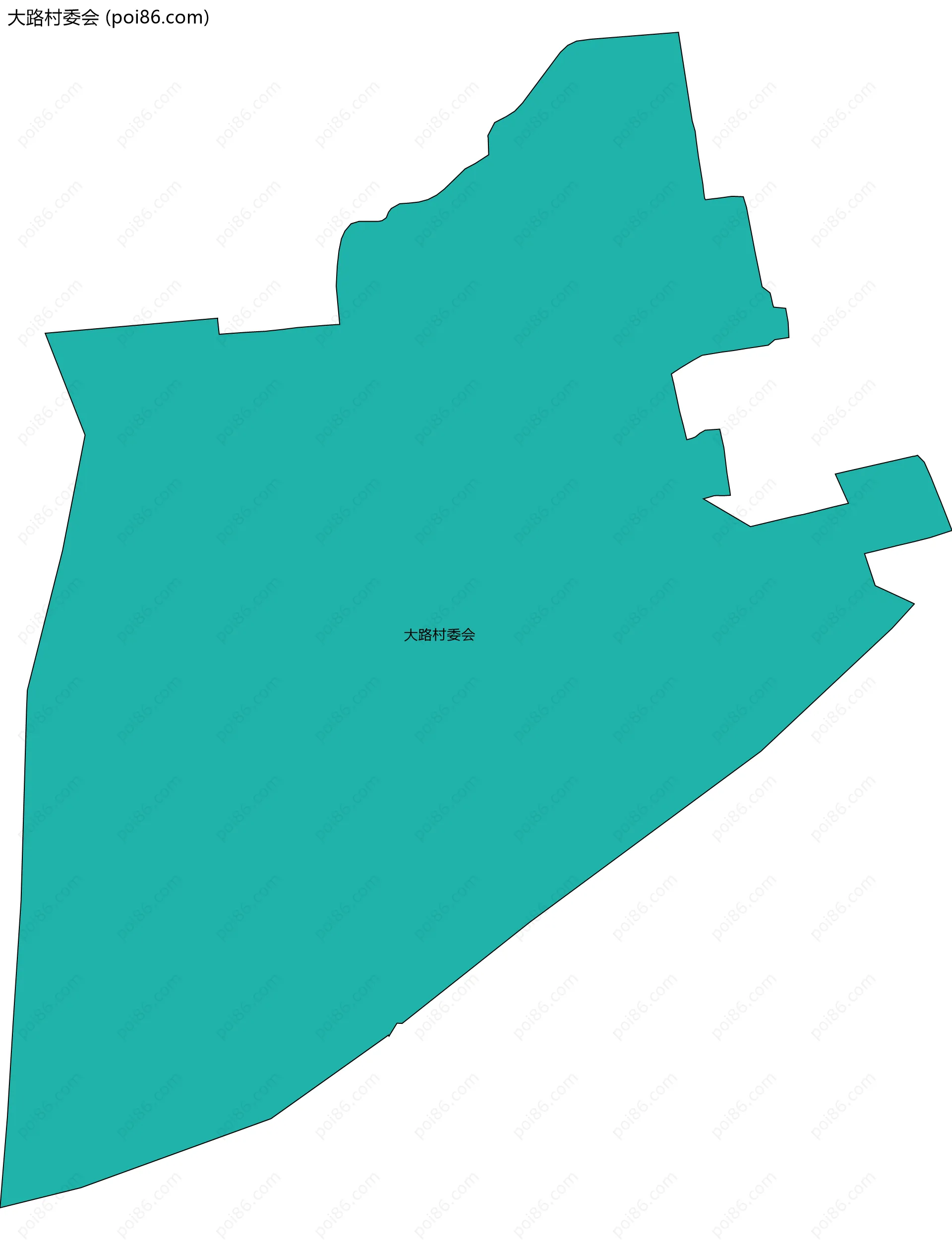 大路村委会边界地图