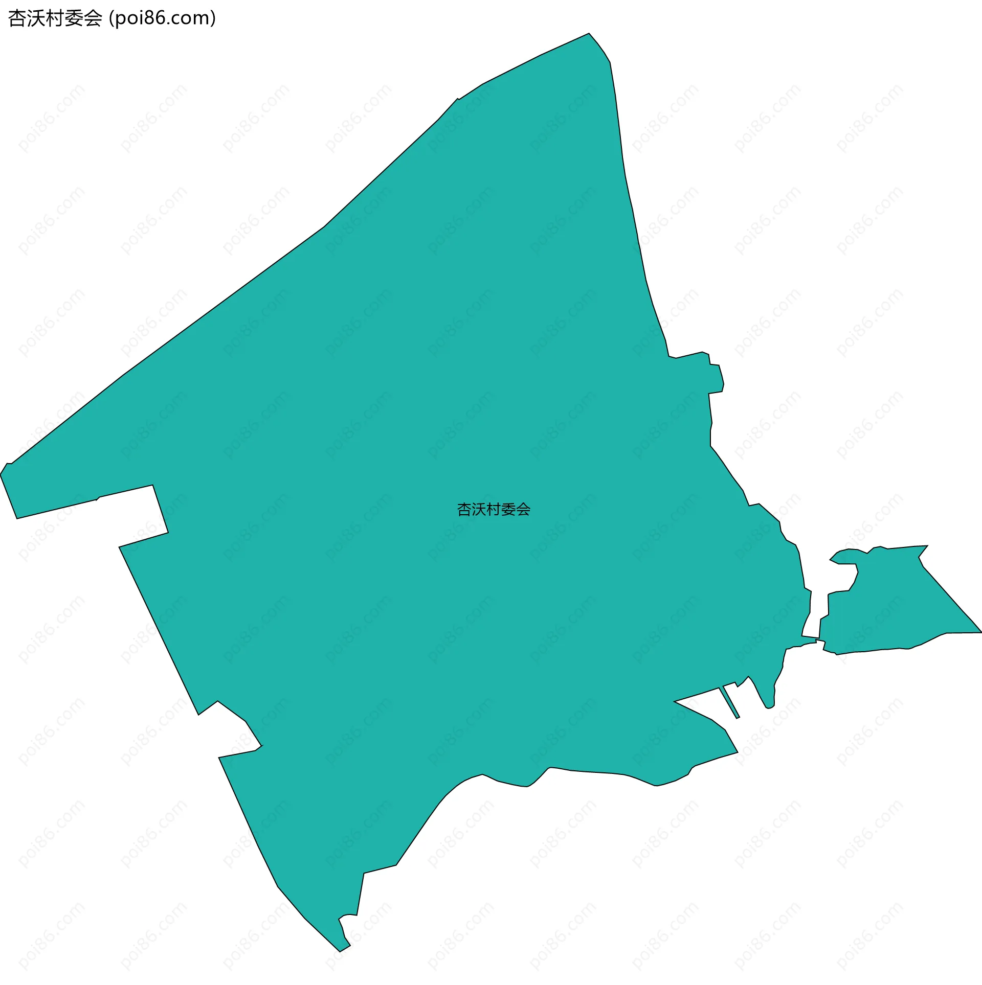 杏沃村委会边界地图