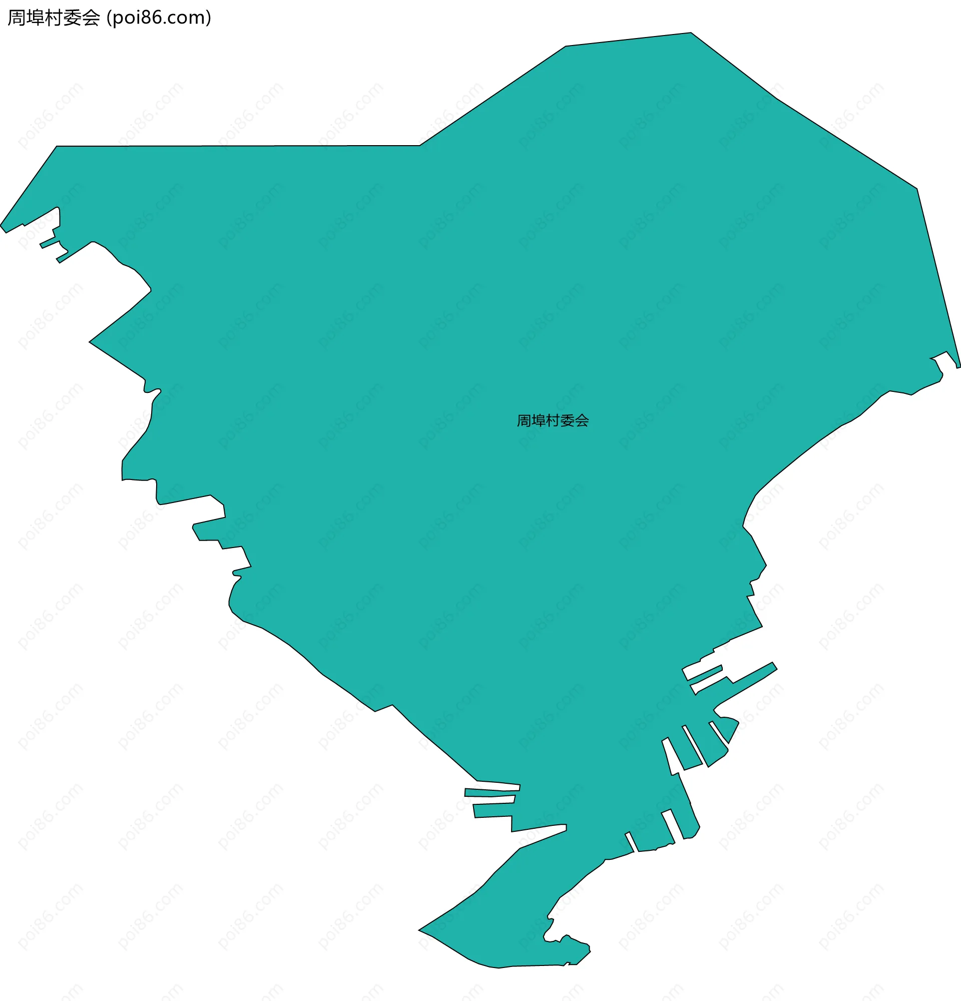 周埠村委会边界地图