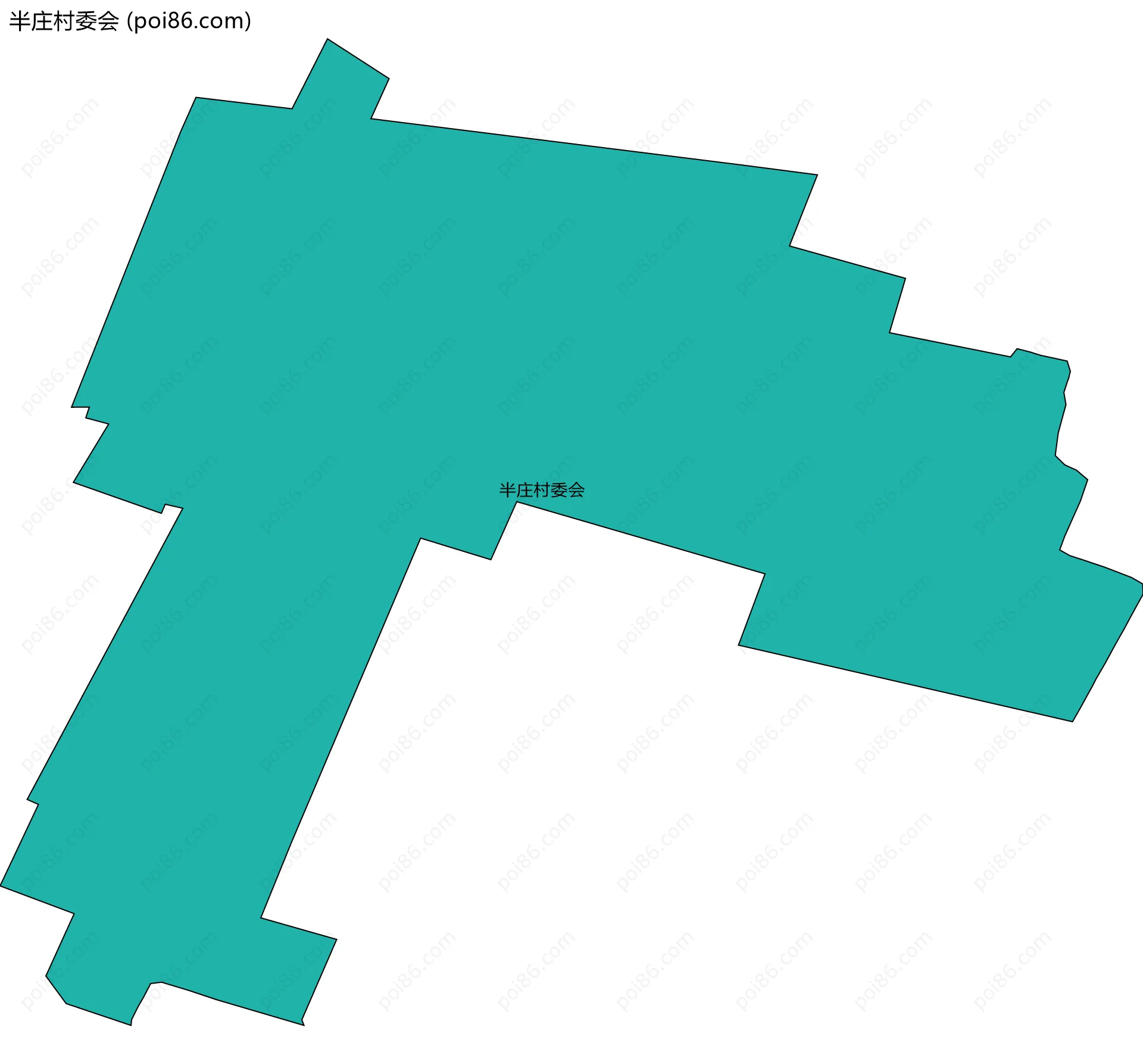 半庄村委会边界地图