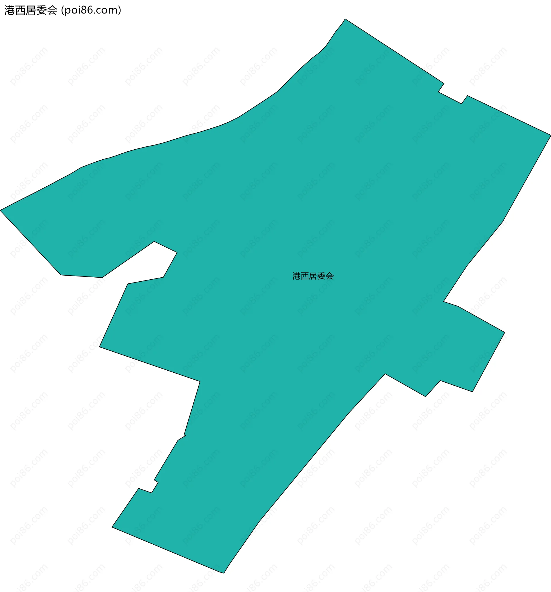 港西居委会边界地图