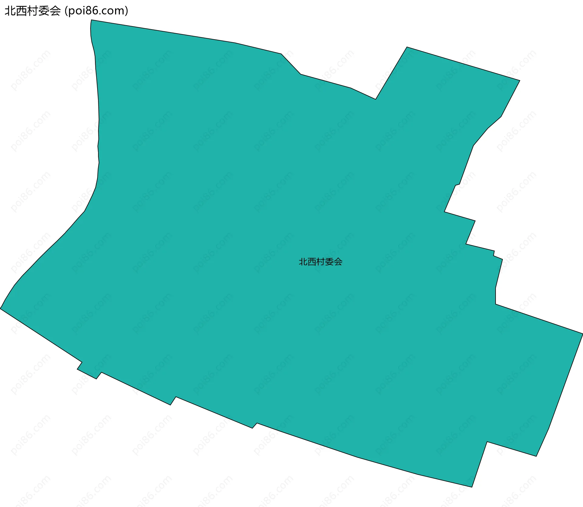 北西村委会边界地图