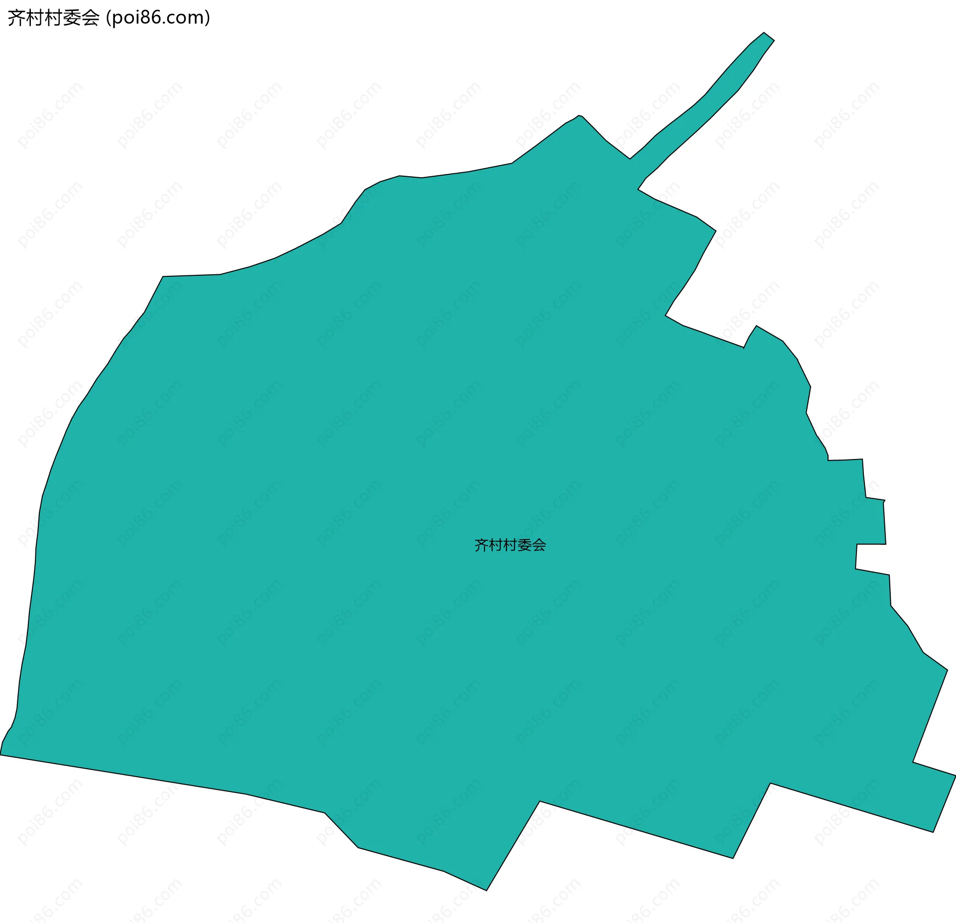 齐村村委会边界地图