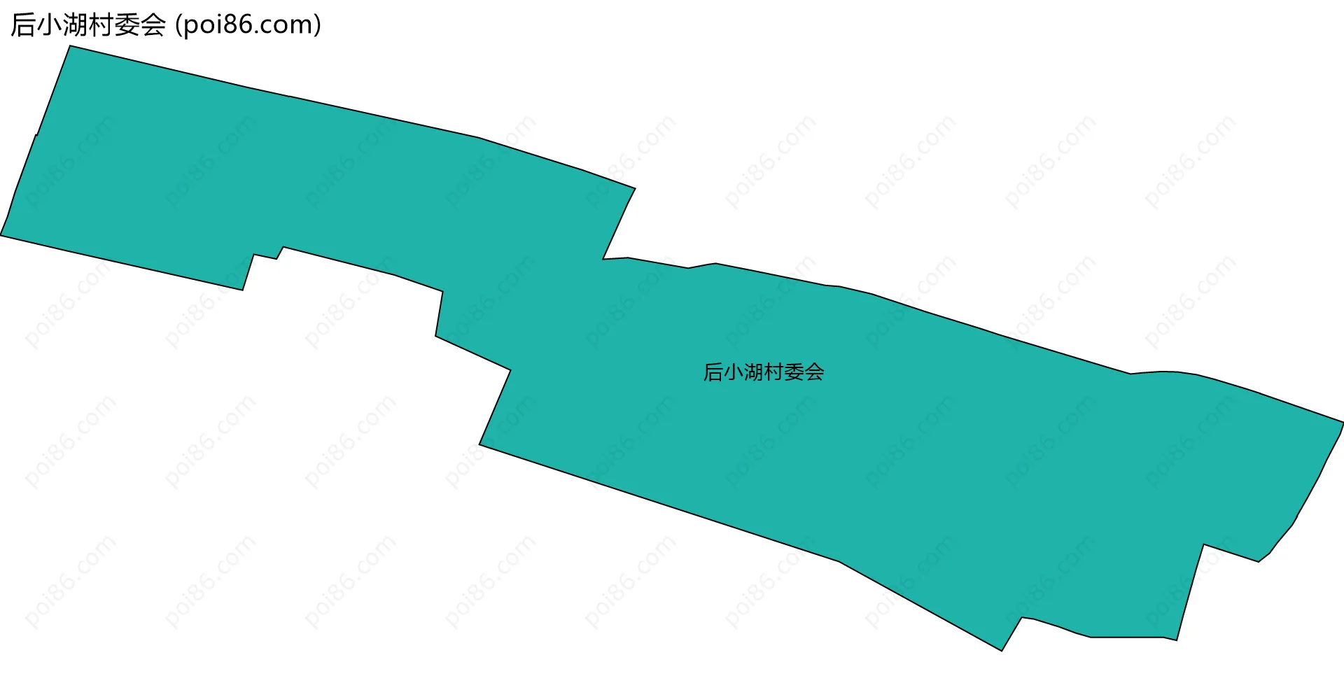 后小湖村委会边界地图