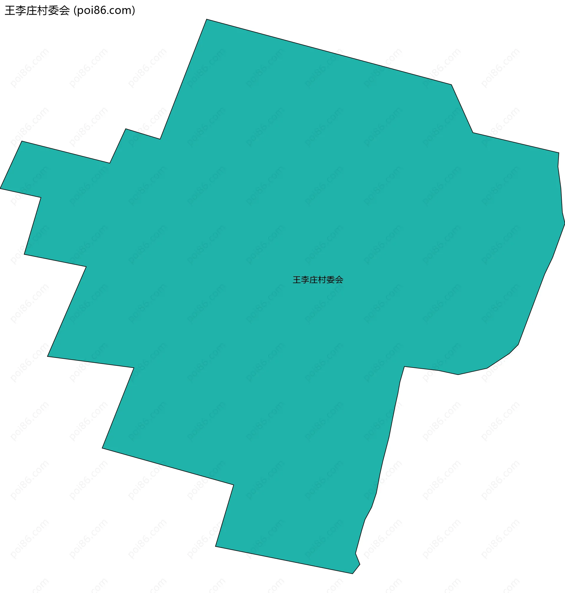 王李庄村委会边界地图