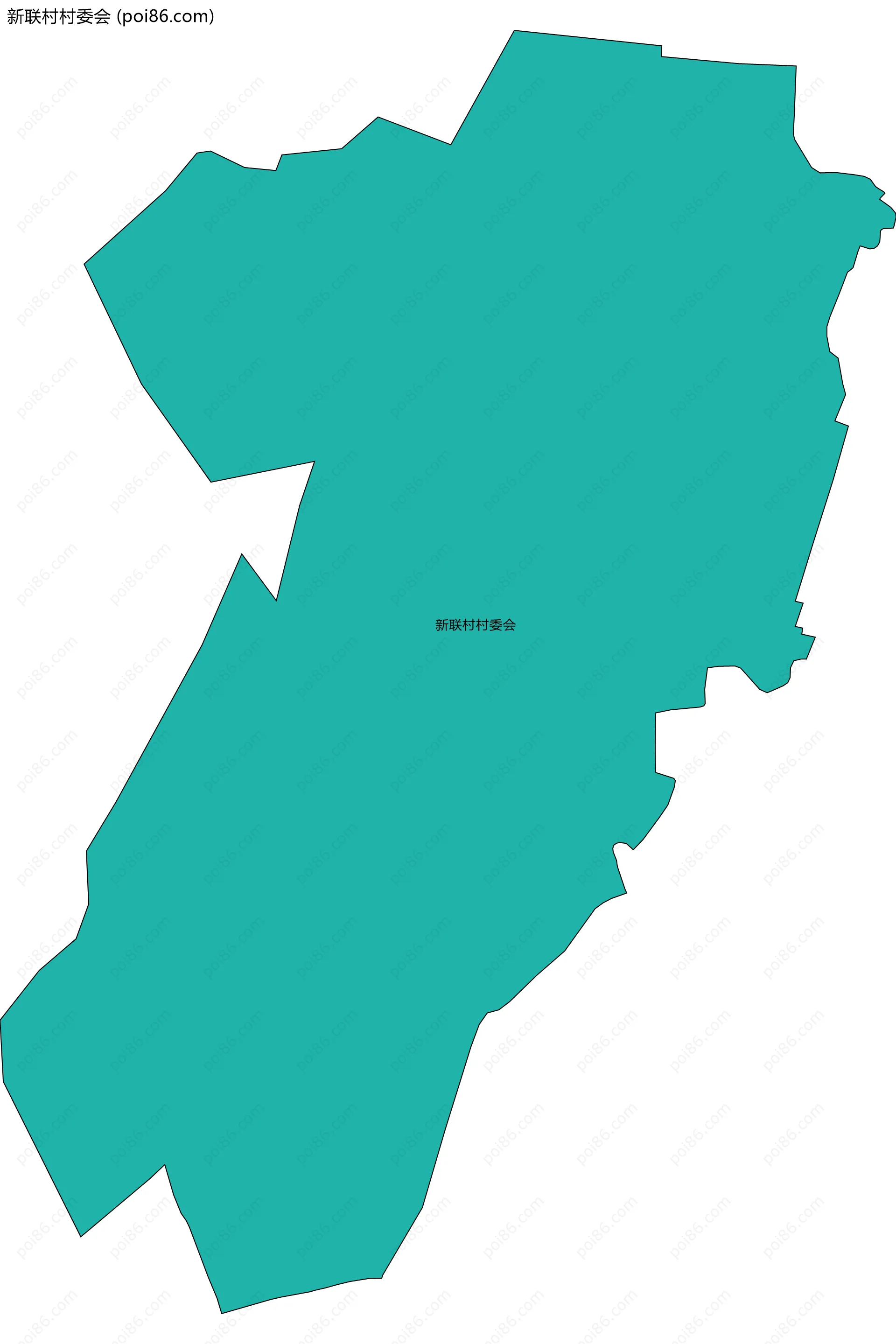 新联村村委会边界地图