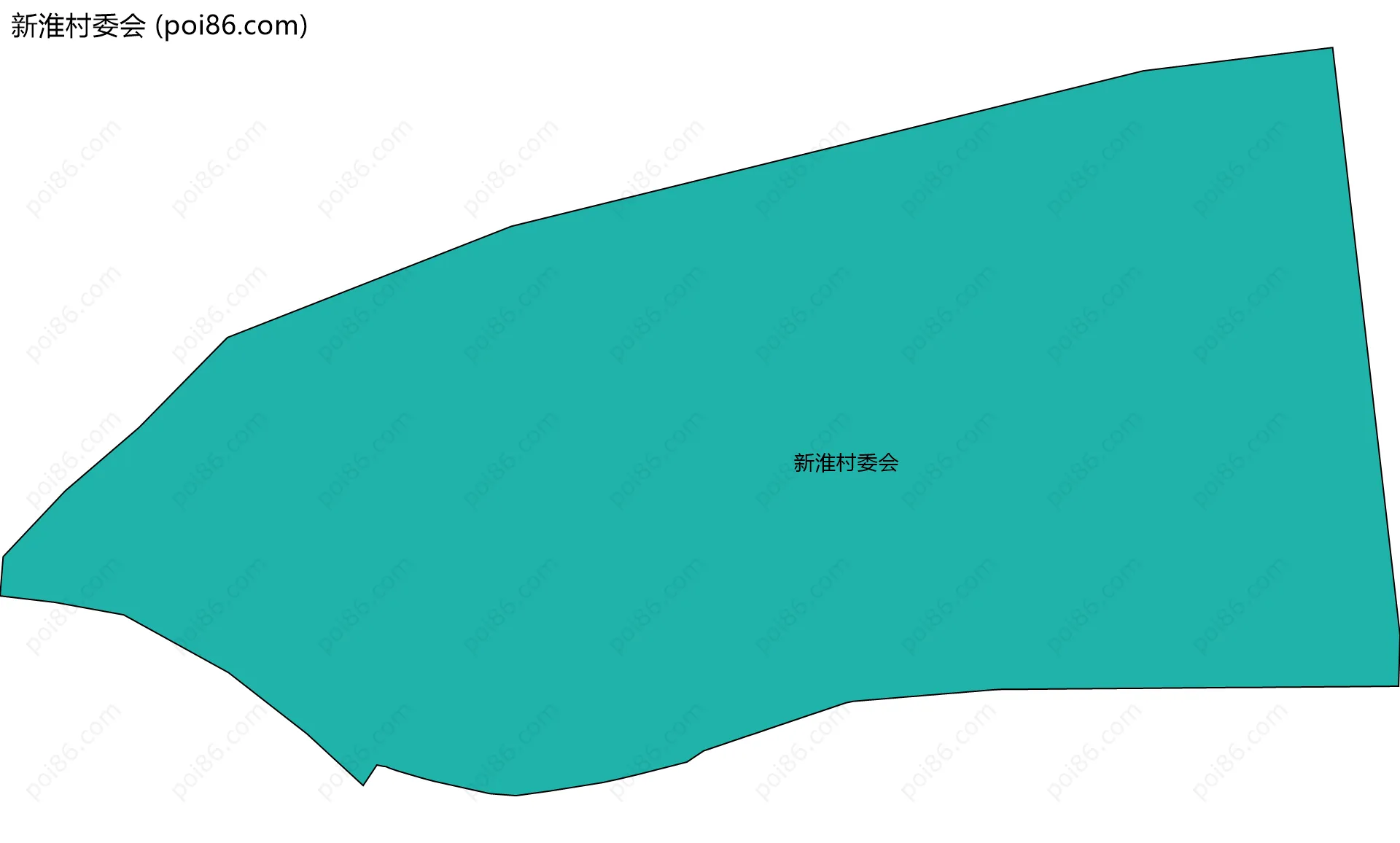 新淮村委会边界地图