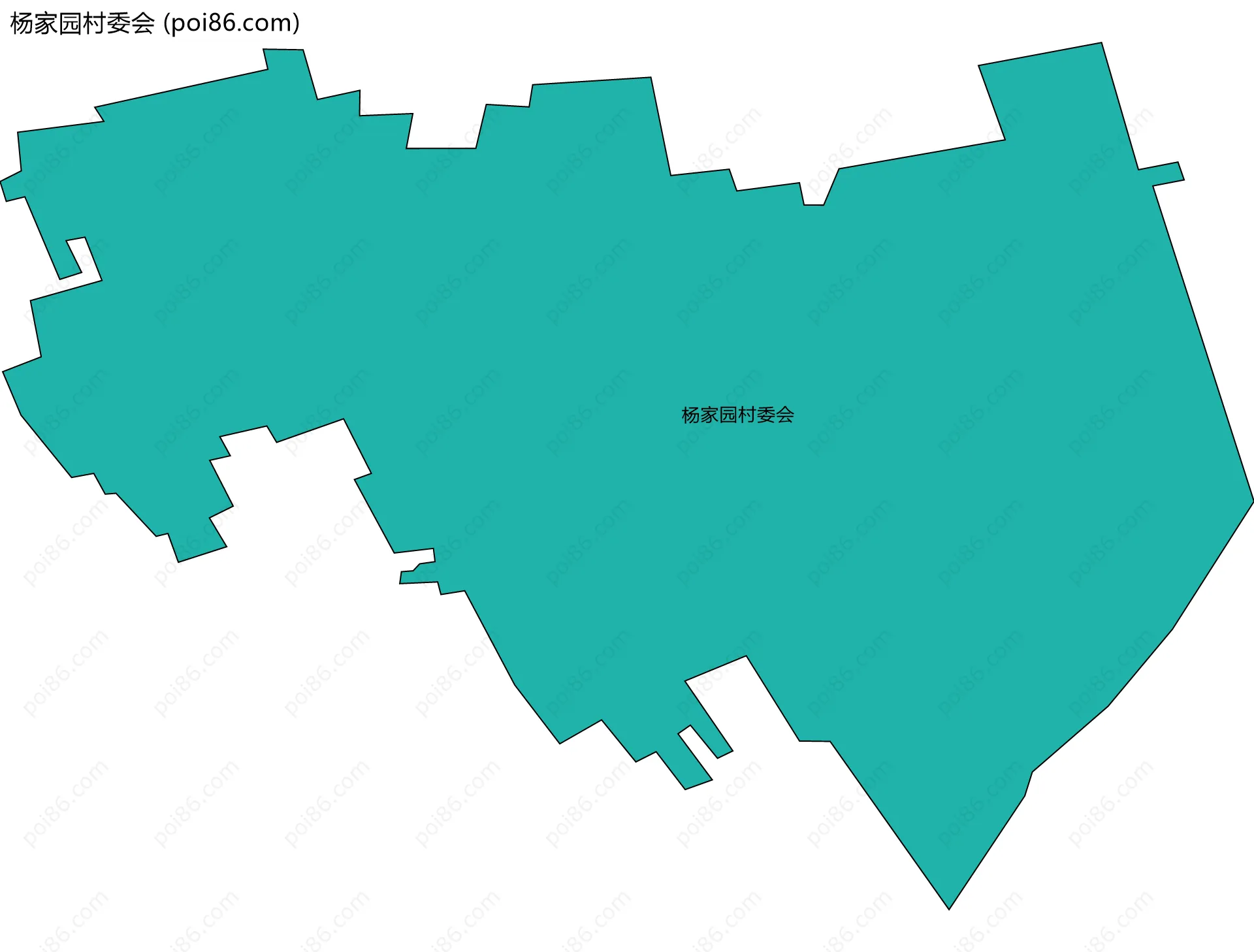 杨家园村委会边界地图
