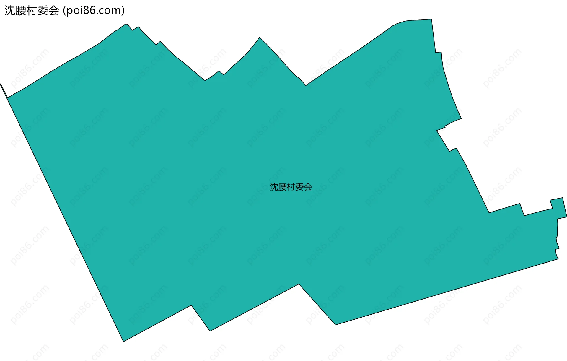 沈腰村委会边界地图