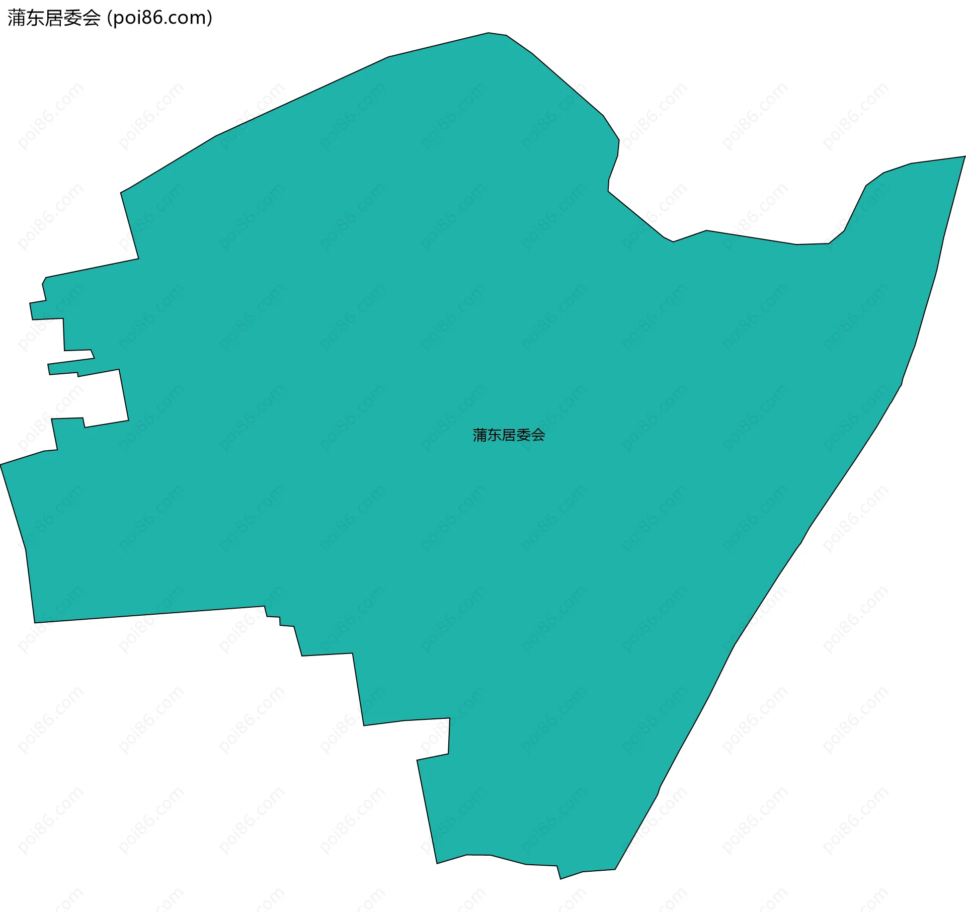 蒲东居委会边界地图