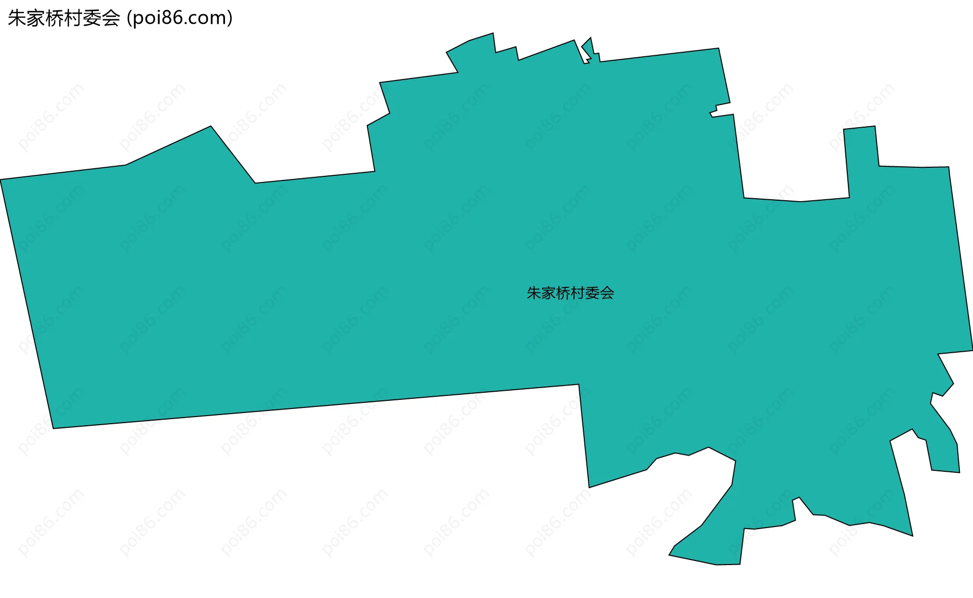 朱家桥村委会边界地图
