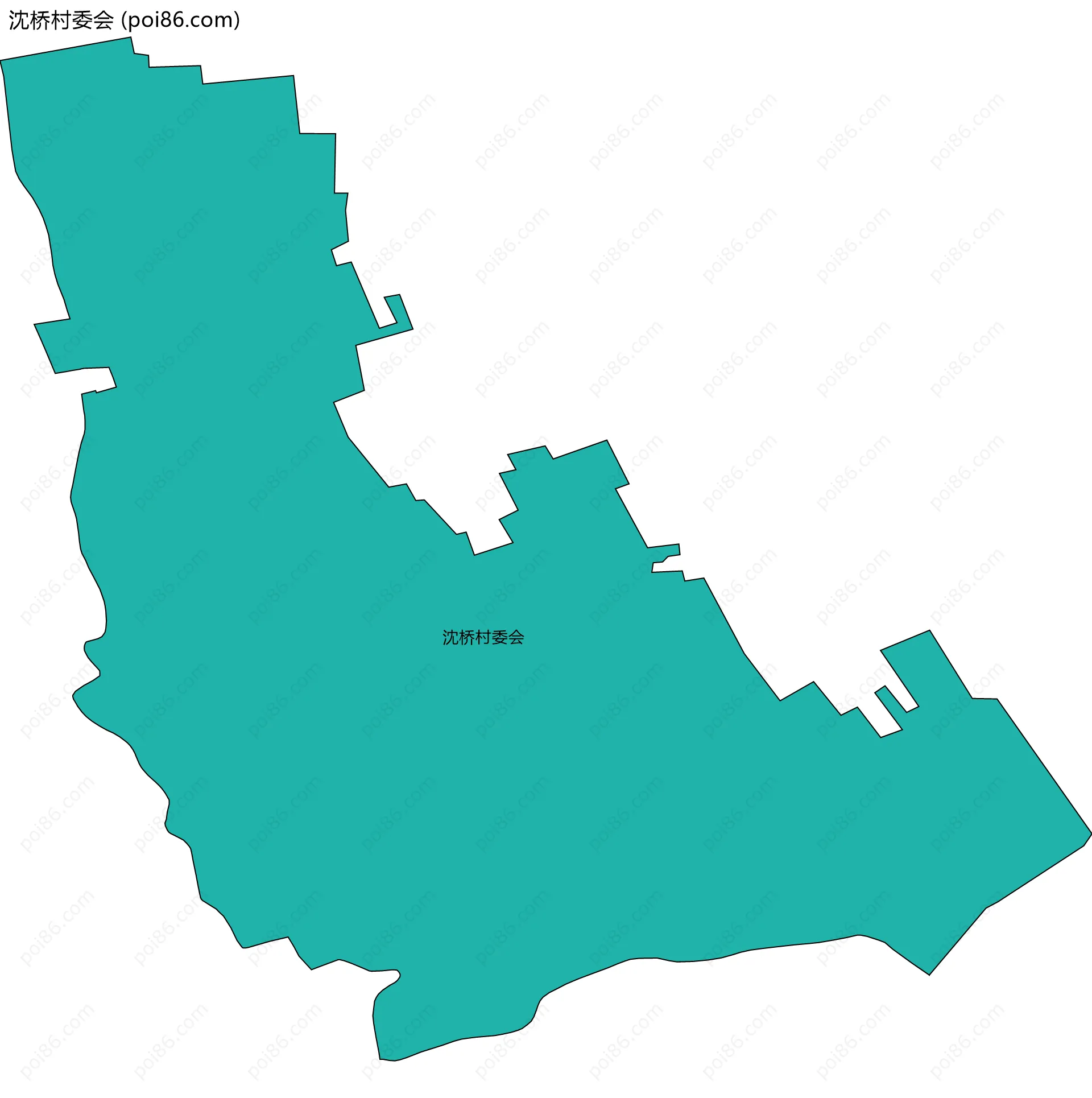 沈桥村委会边界地图
