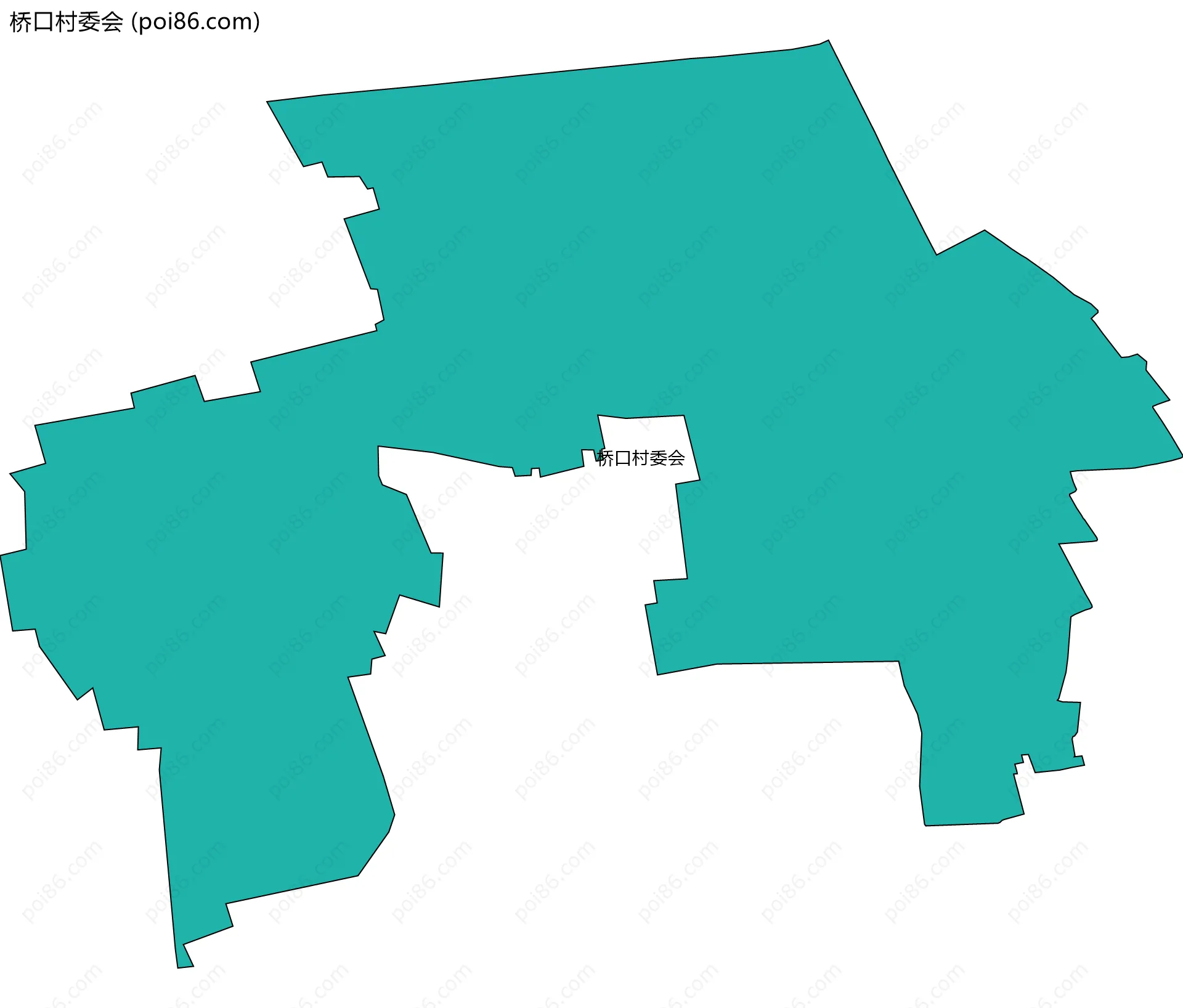 桥口村委会边界地图