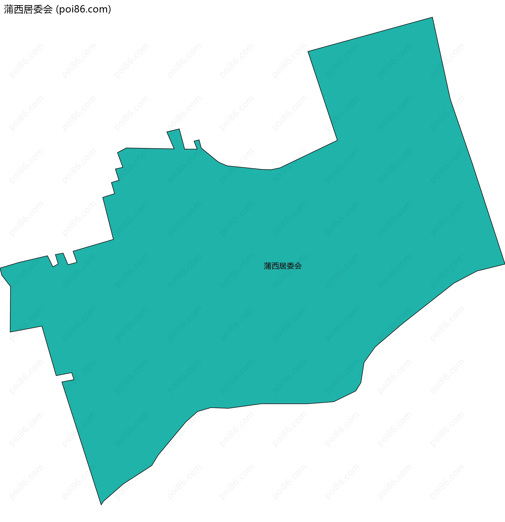 蒲西居委会边界地图