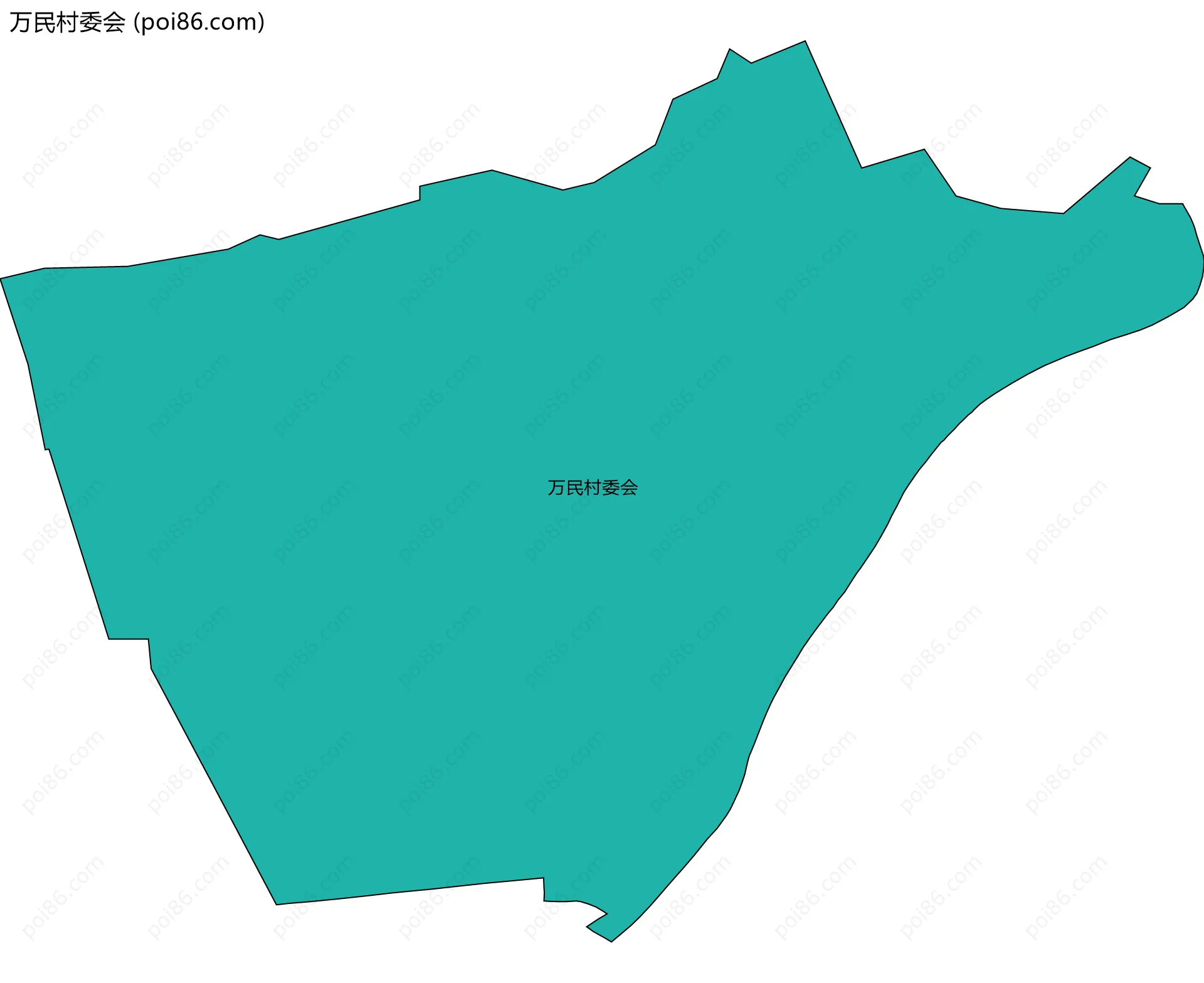 万民村委会边界地图