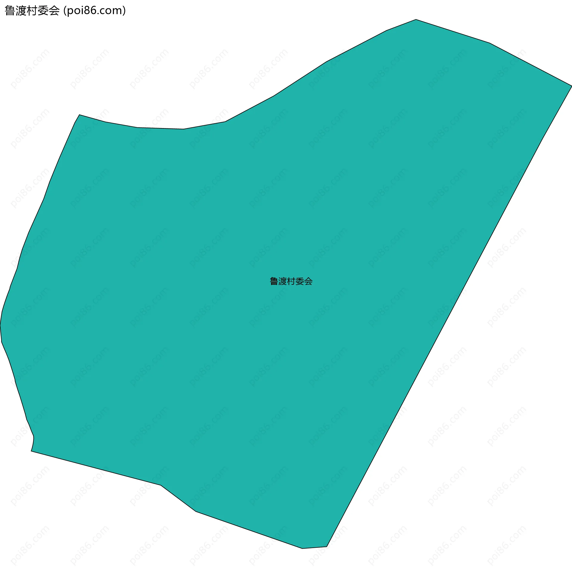 鲁渡村委会边界地图