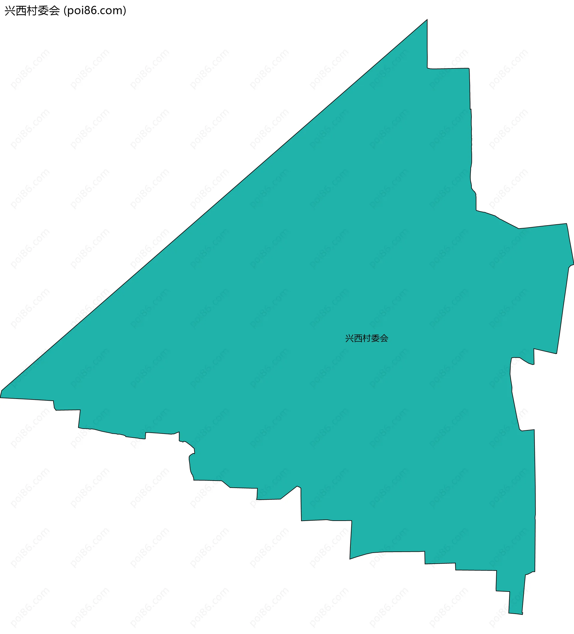 兴西村委会边界地图