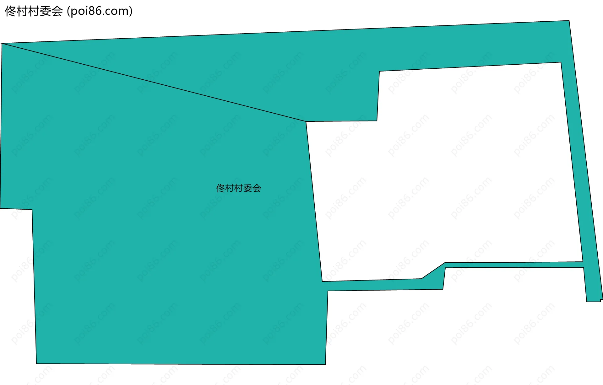 佟村村委会边界地图