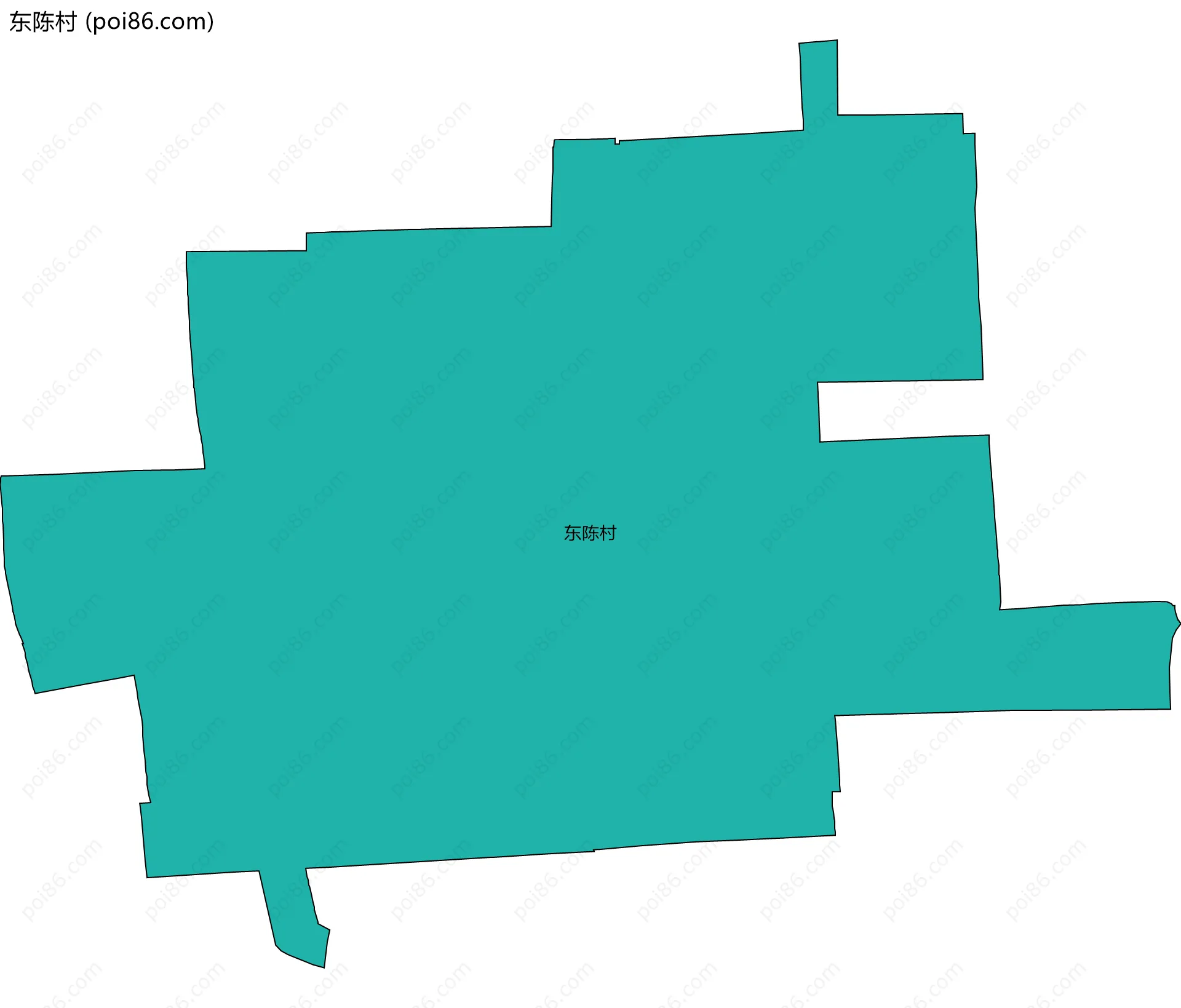 东陈村边界地图