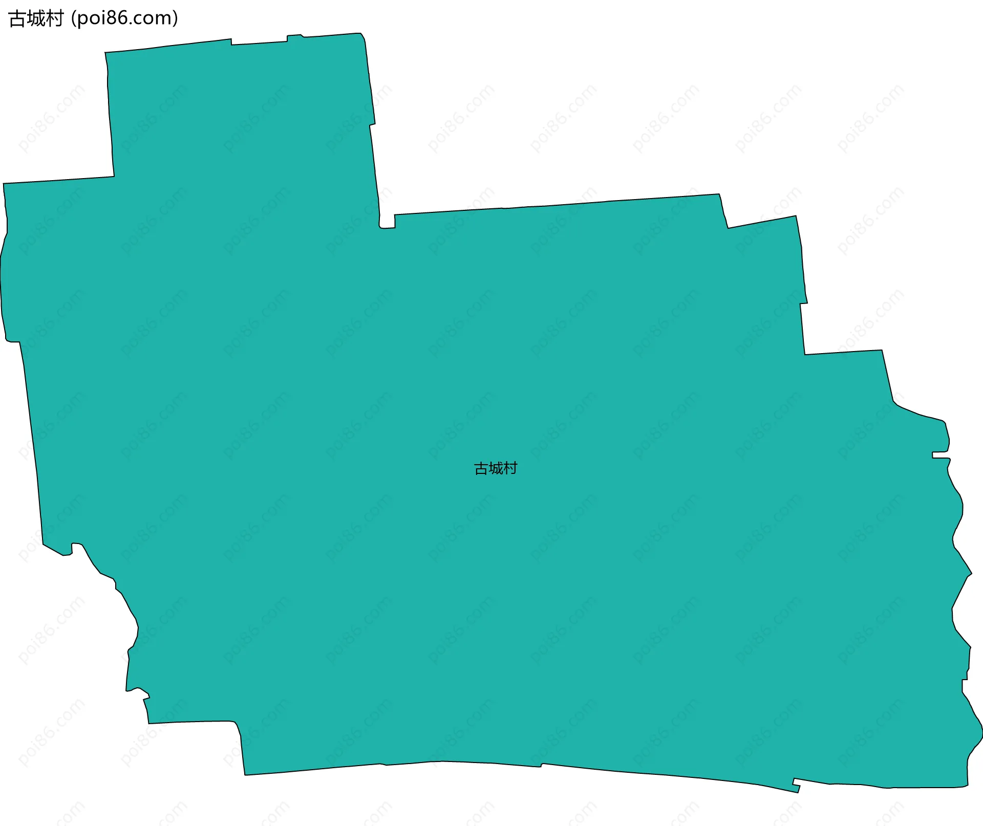 古城村边界地图
