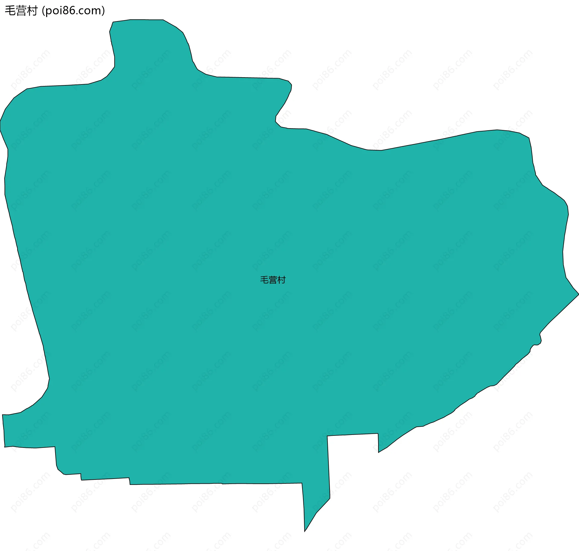 毛营村边界地图