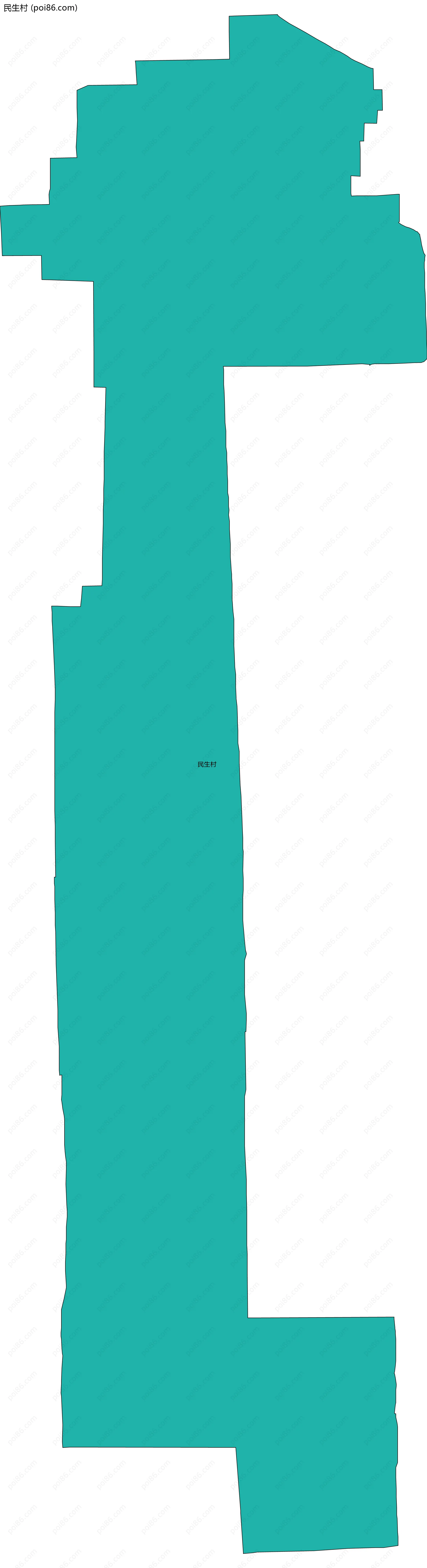 民生村边界地图