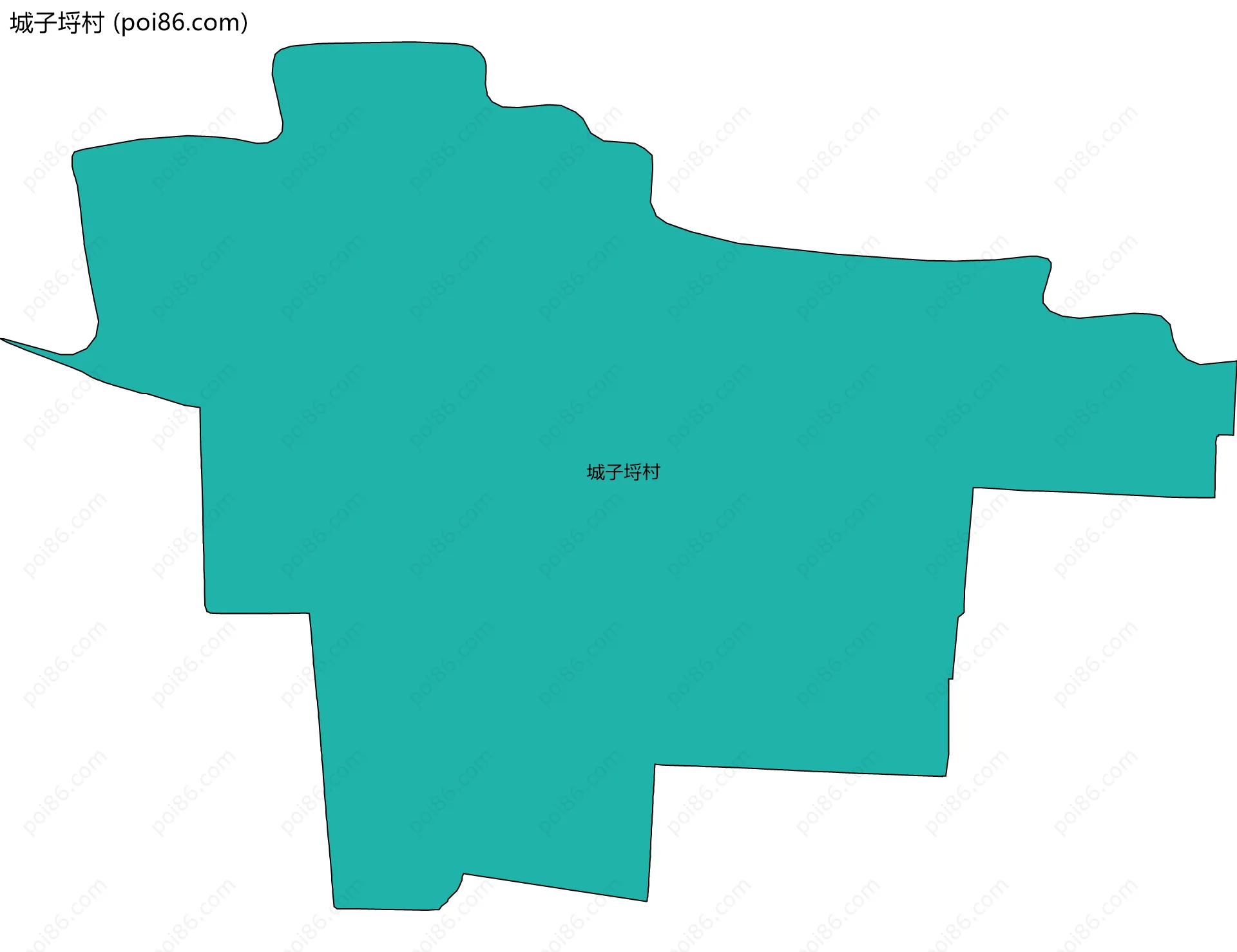 城子埒村边界地图