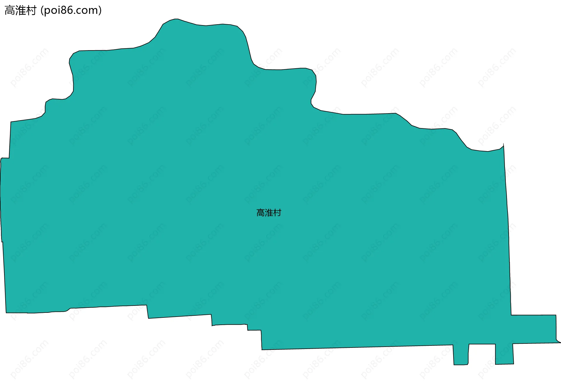高淮村边界地图