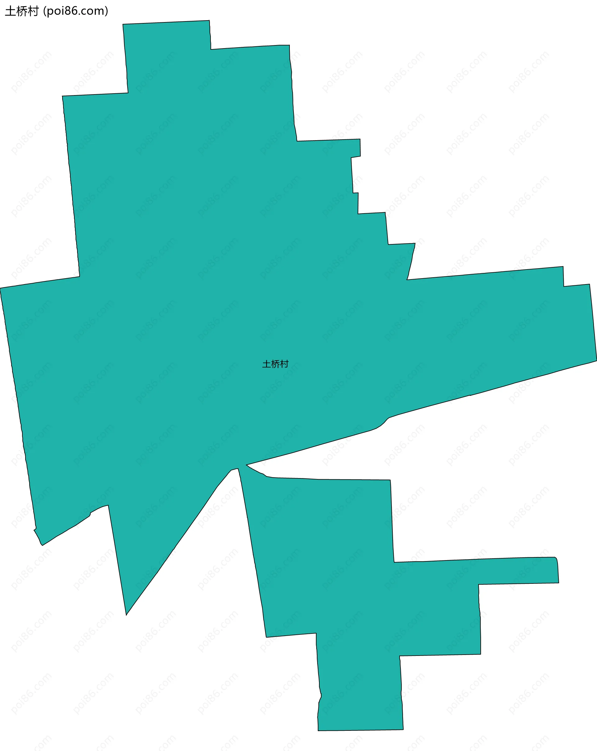 土桥村边界地图