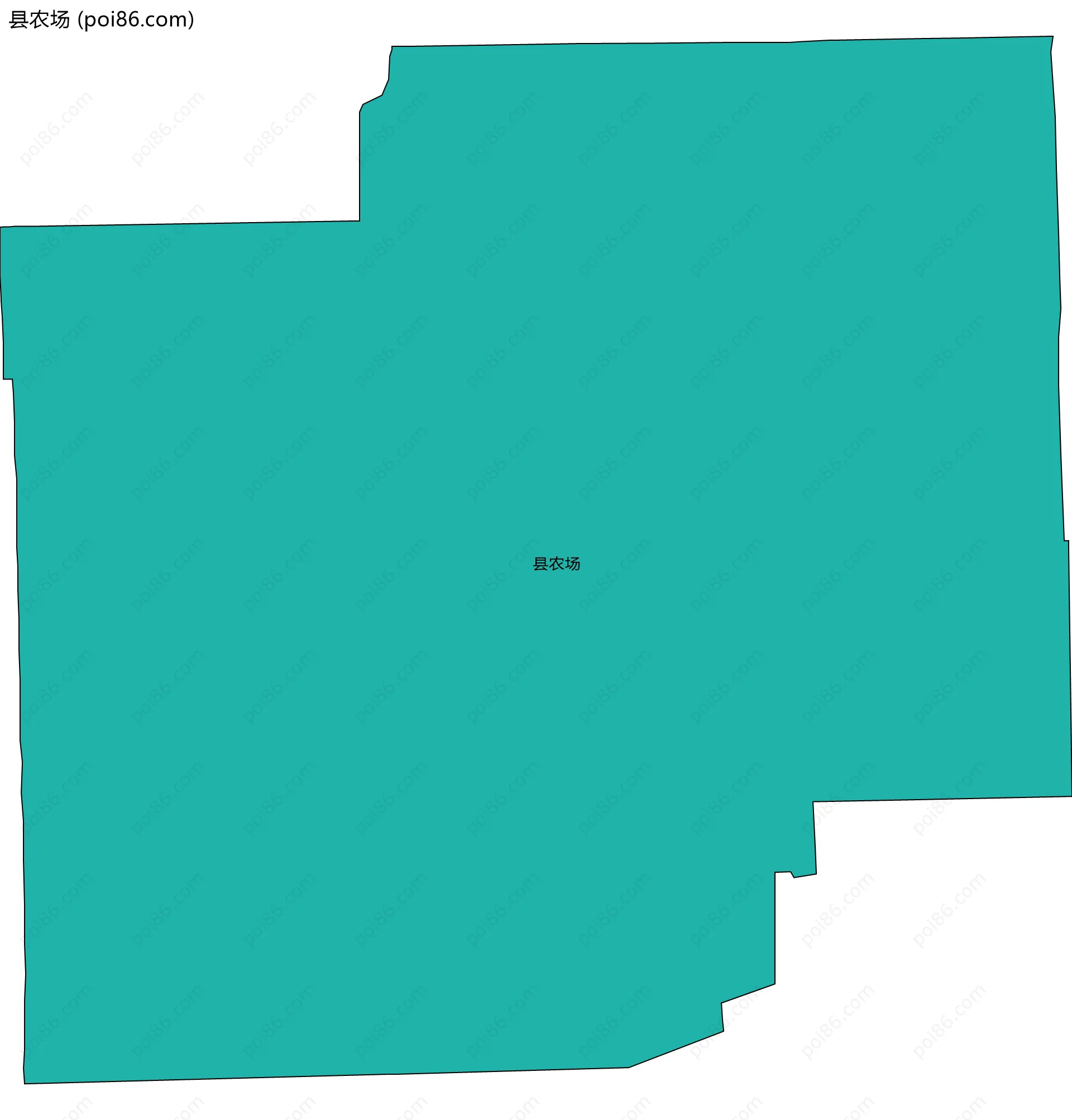 县农场边界地图