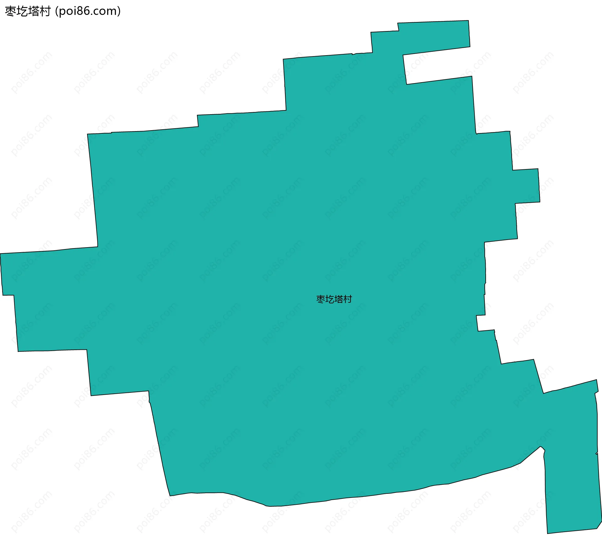 枣圪塔村边界地图