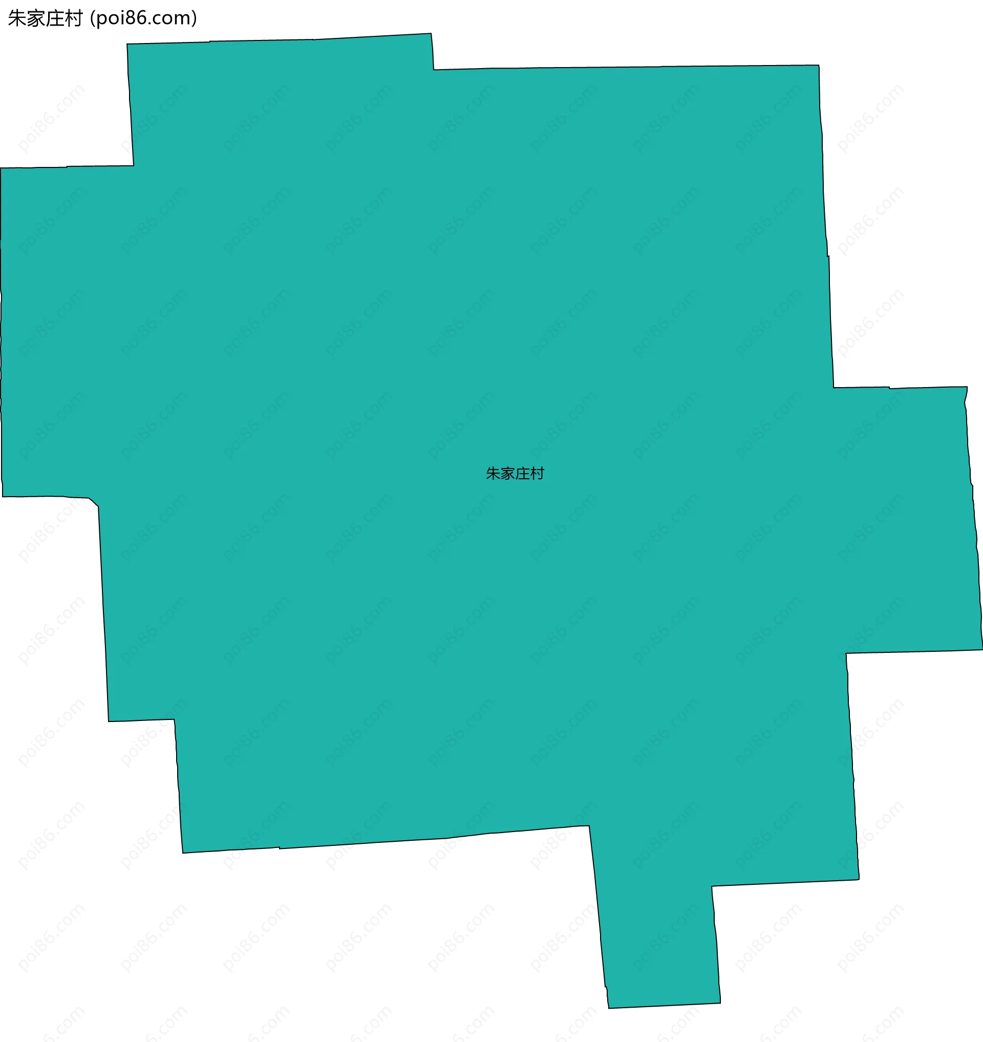 朱家庄村边界地图
