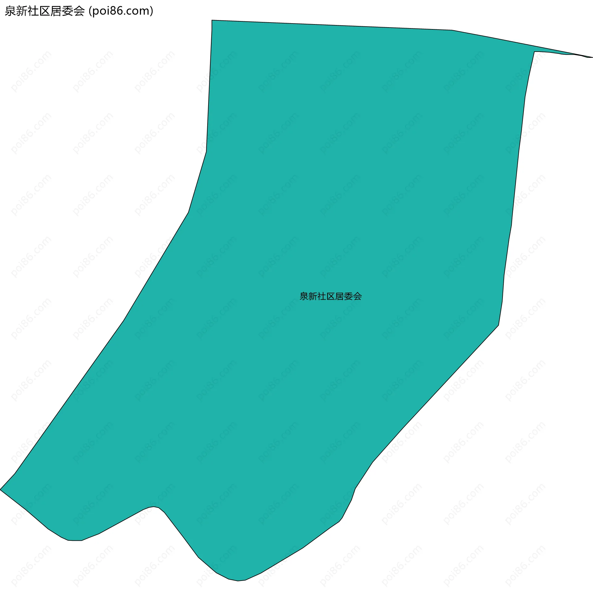 泉新社区居委会边界地图