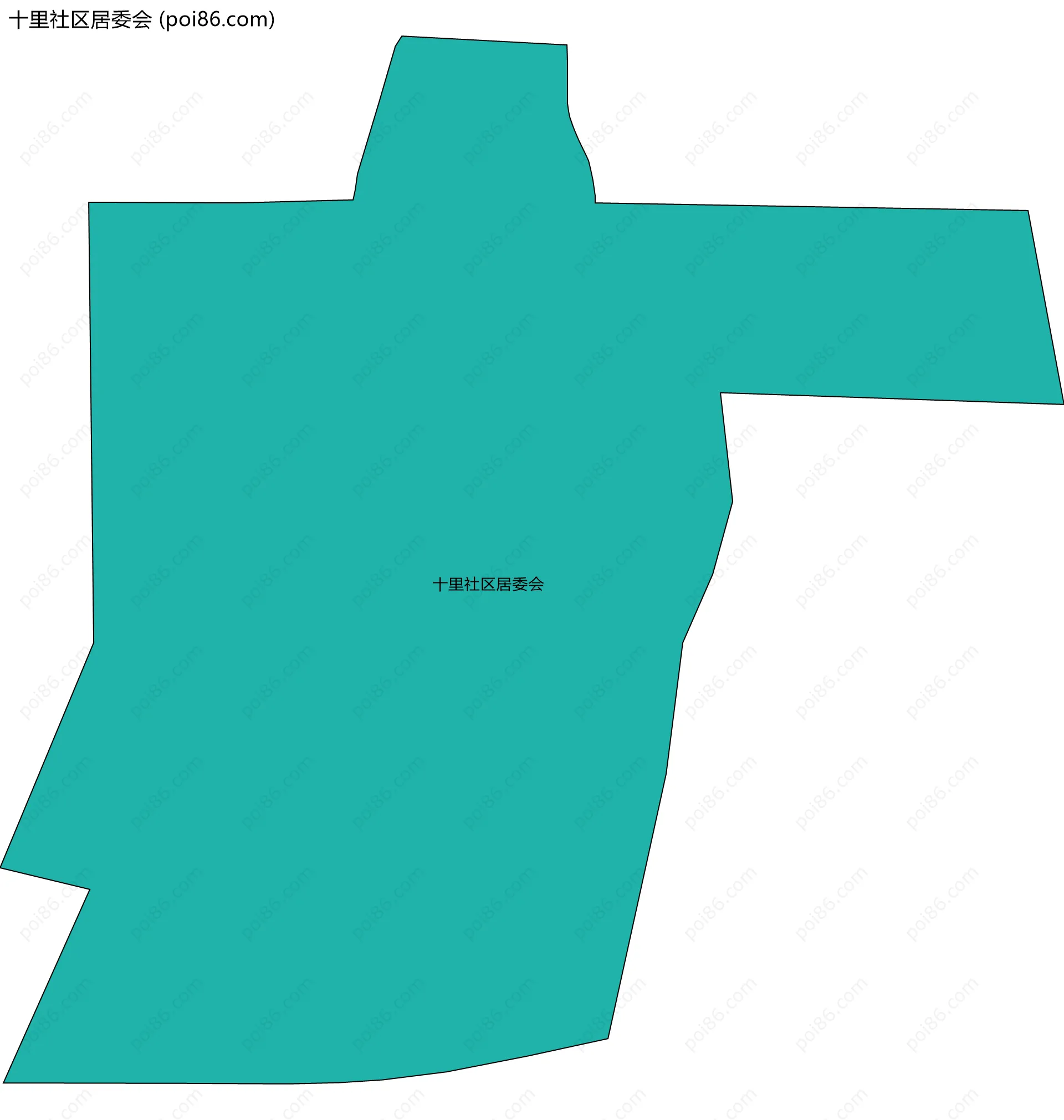 十里社区居委会边界地图