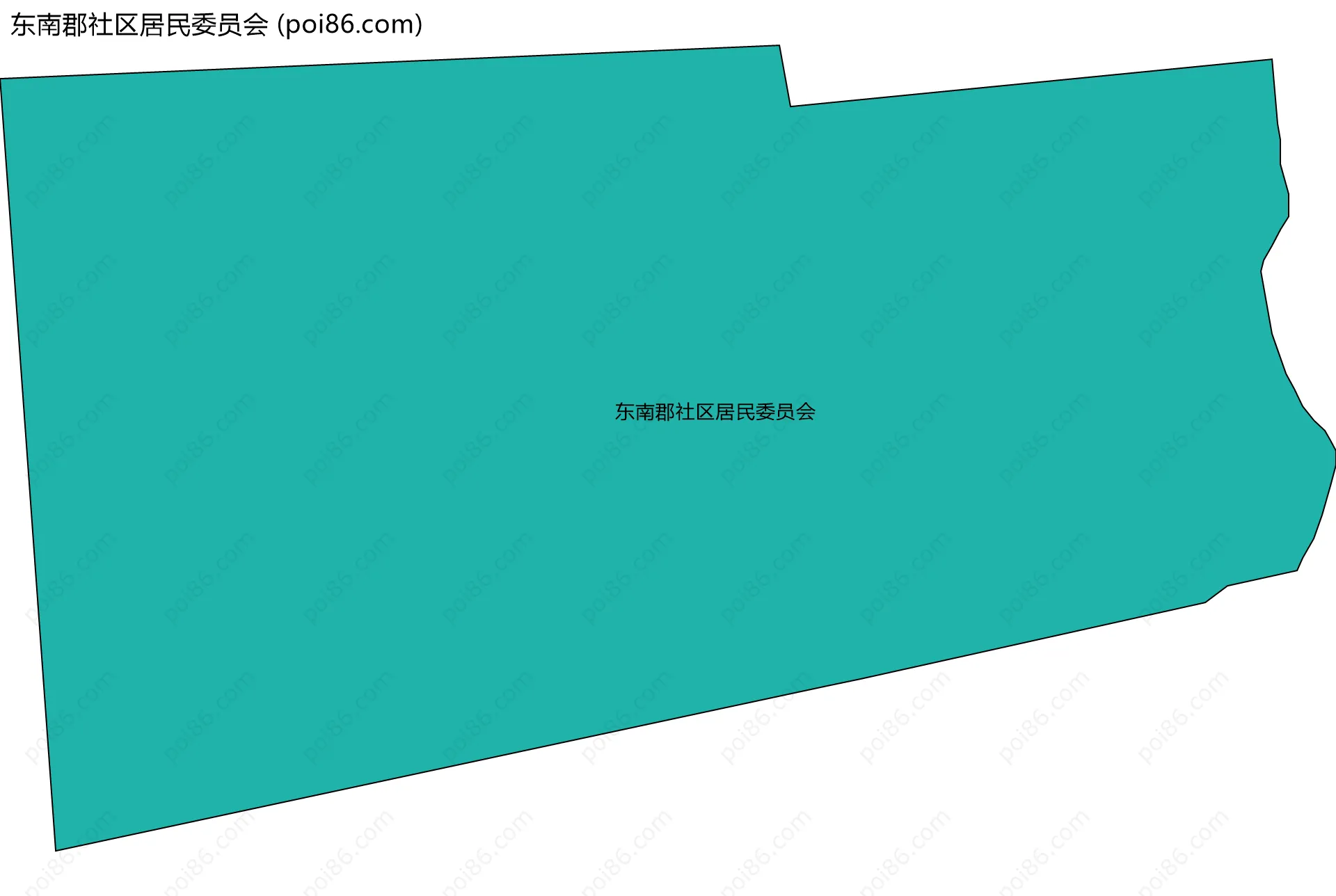 东南郡社区居民委员会边界地图