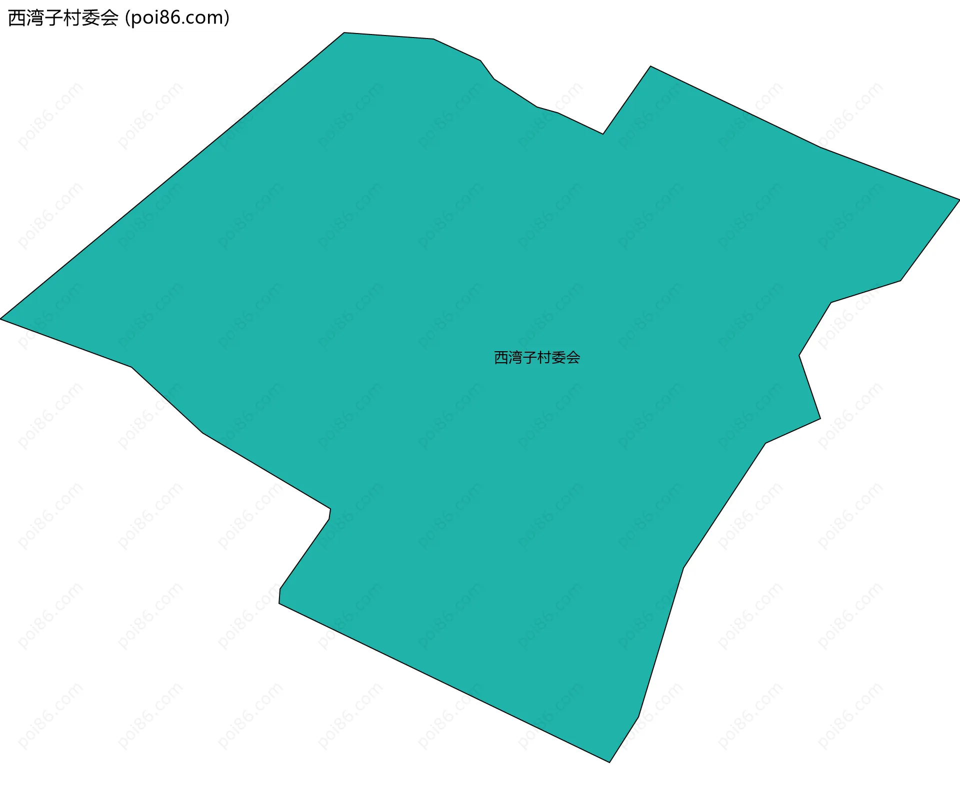 西湾子村委会边界地图