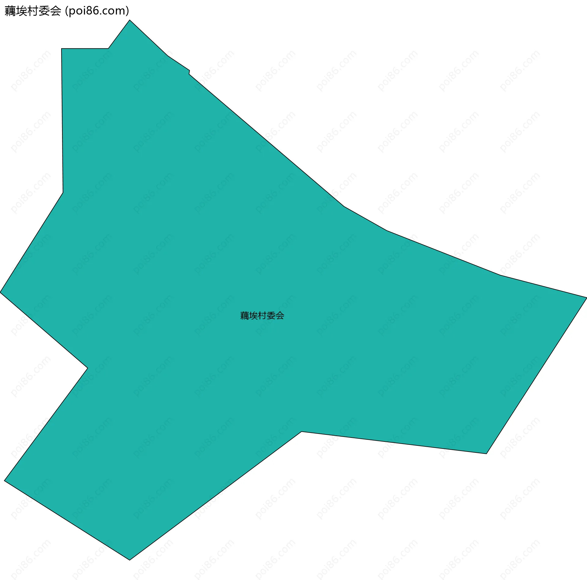 藕埃村委会边界地图