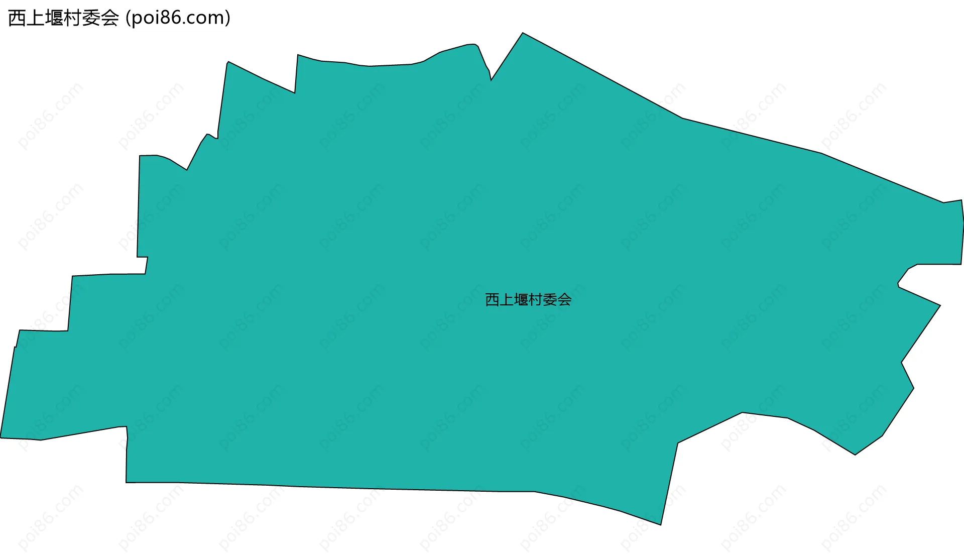 西上堰村委会边界地图