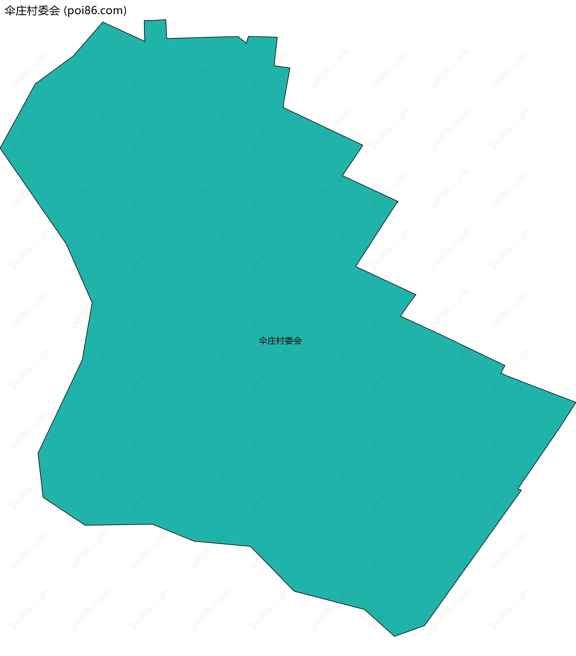 伞庄村委会边界地图