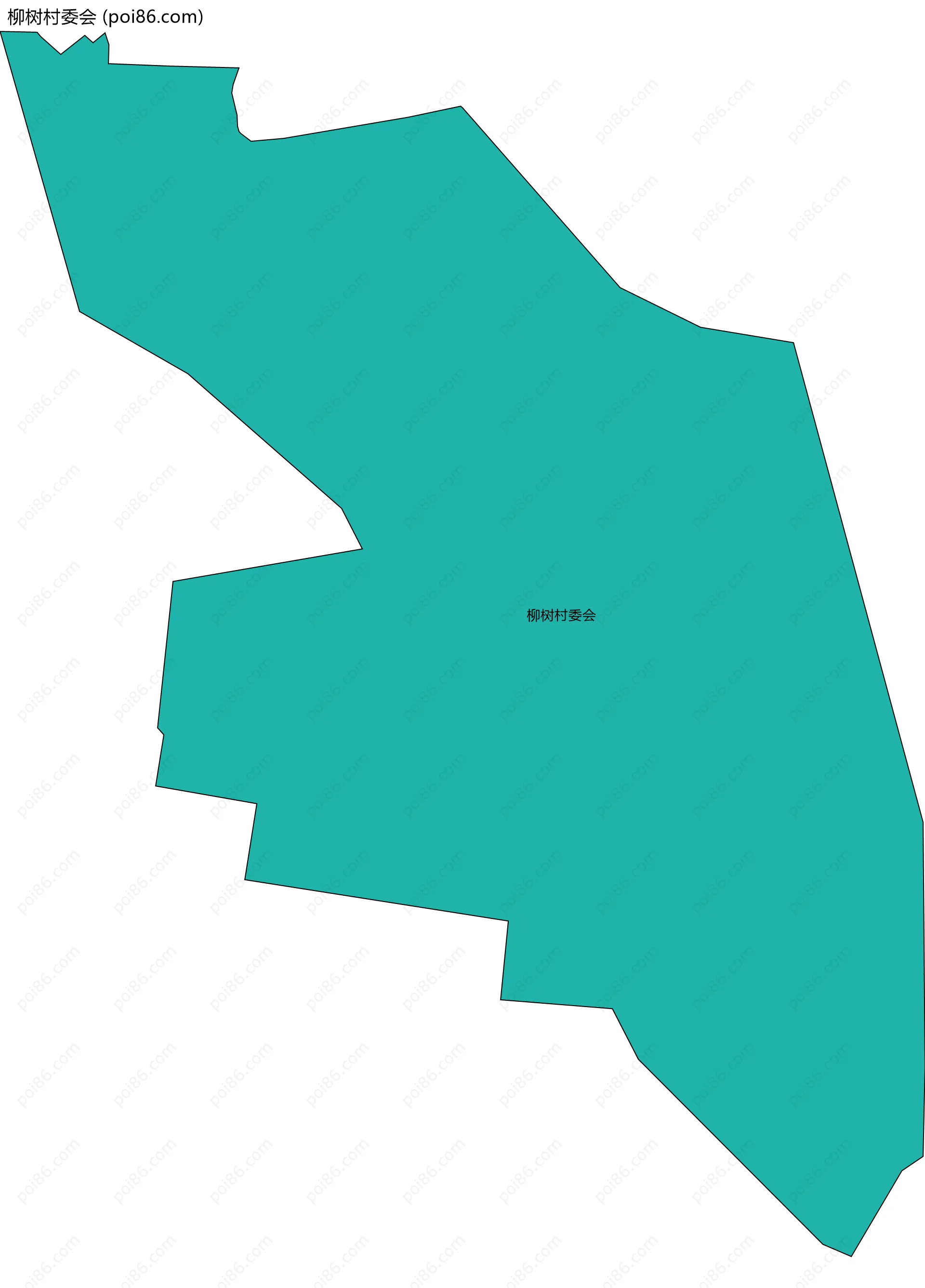 柳树村委会边界地图