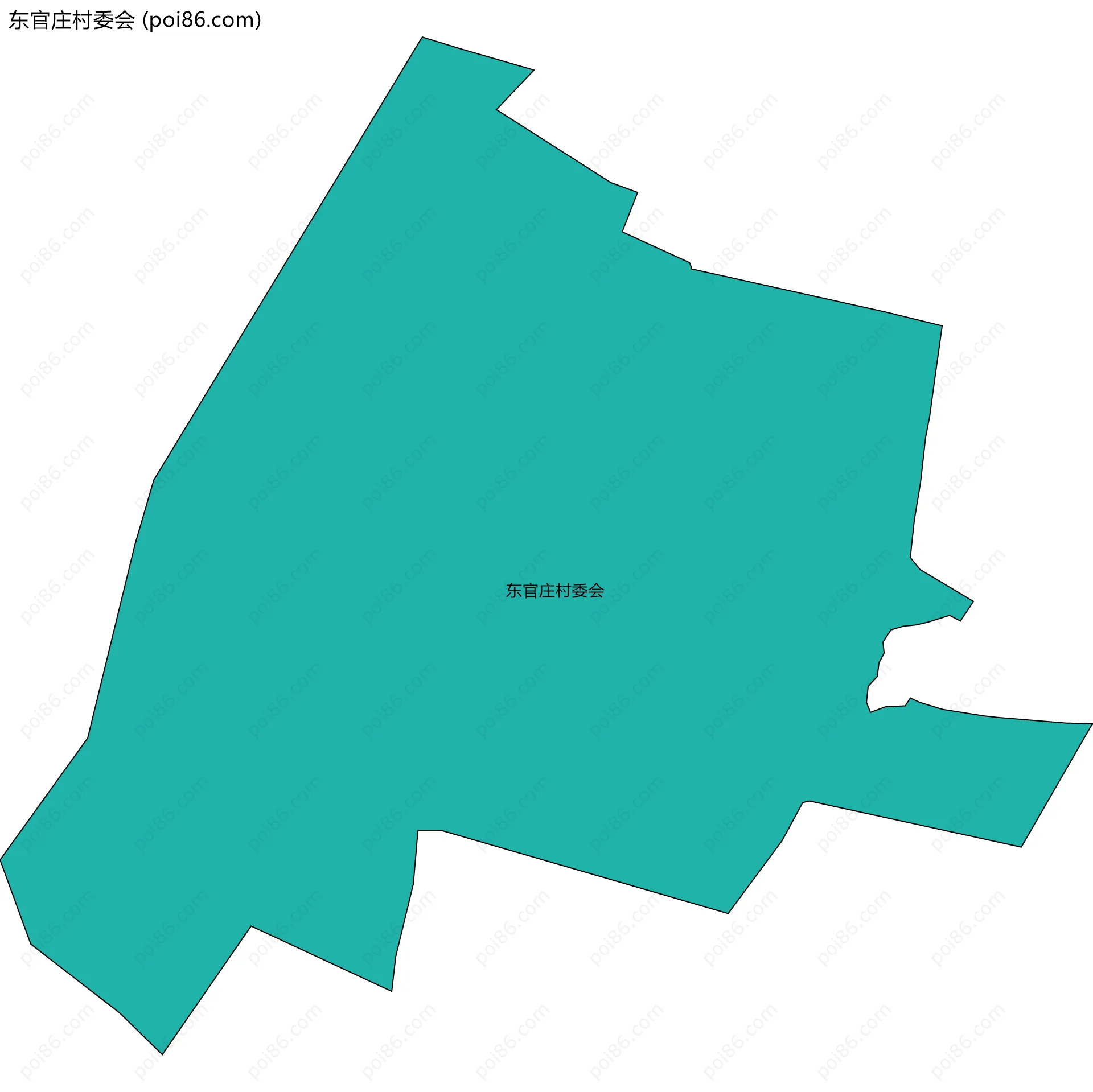 东官庄村委会边界地图
