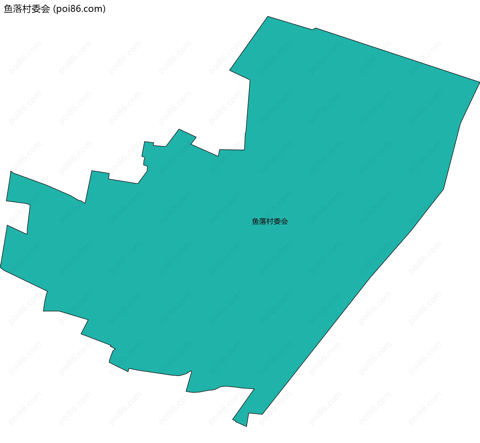 鱼落村委会边界地图
